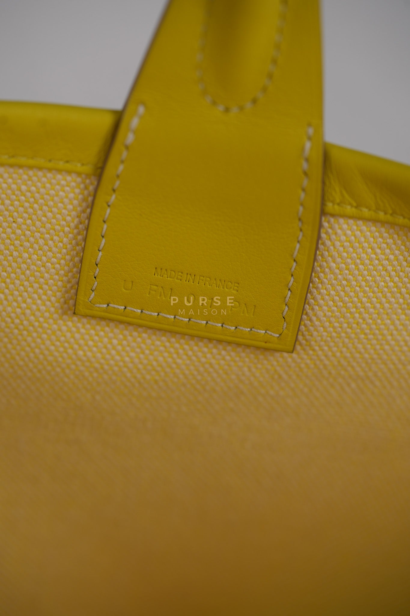Steeple 25 in Yellow Toilash Vau Swift Leather Stamp U (2022) | Purse Maison Luxury Bags Shop