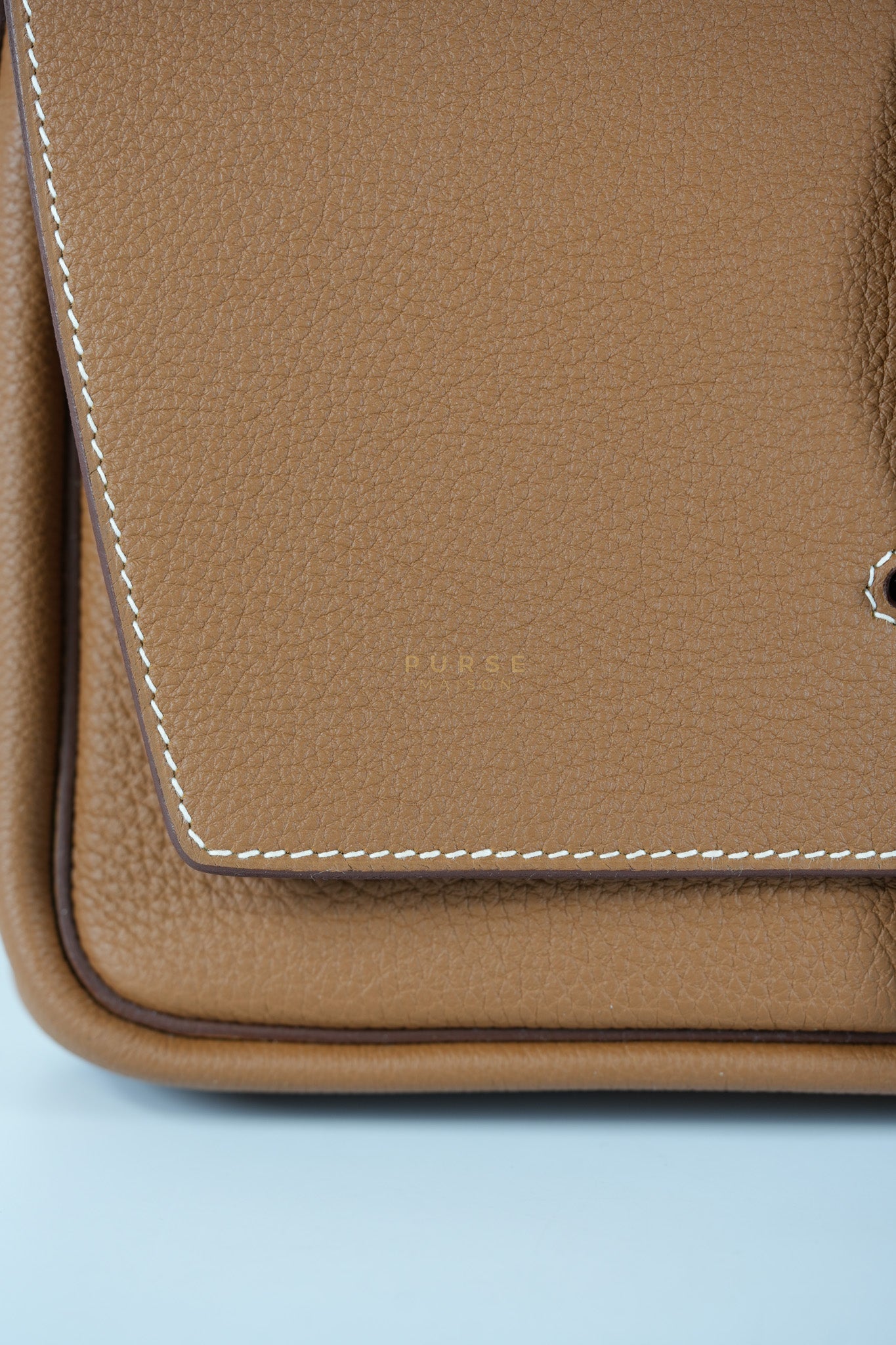 Steve Light Junior in Gold Togo Leather and Palladium Hardware Stamp Z (2021) | Purse Maison Luxury Bags Shop