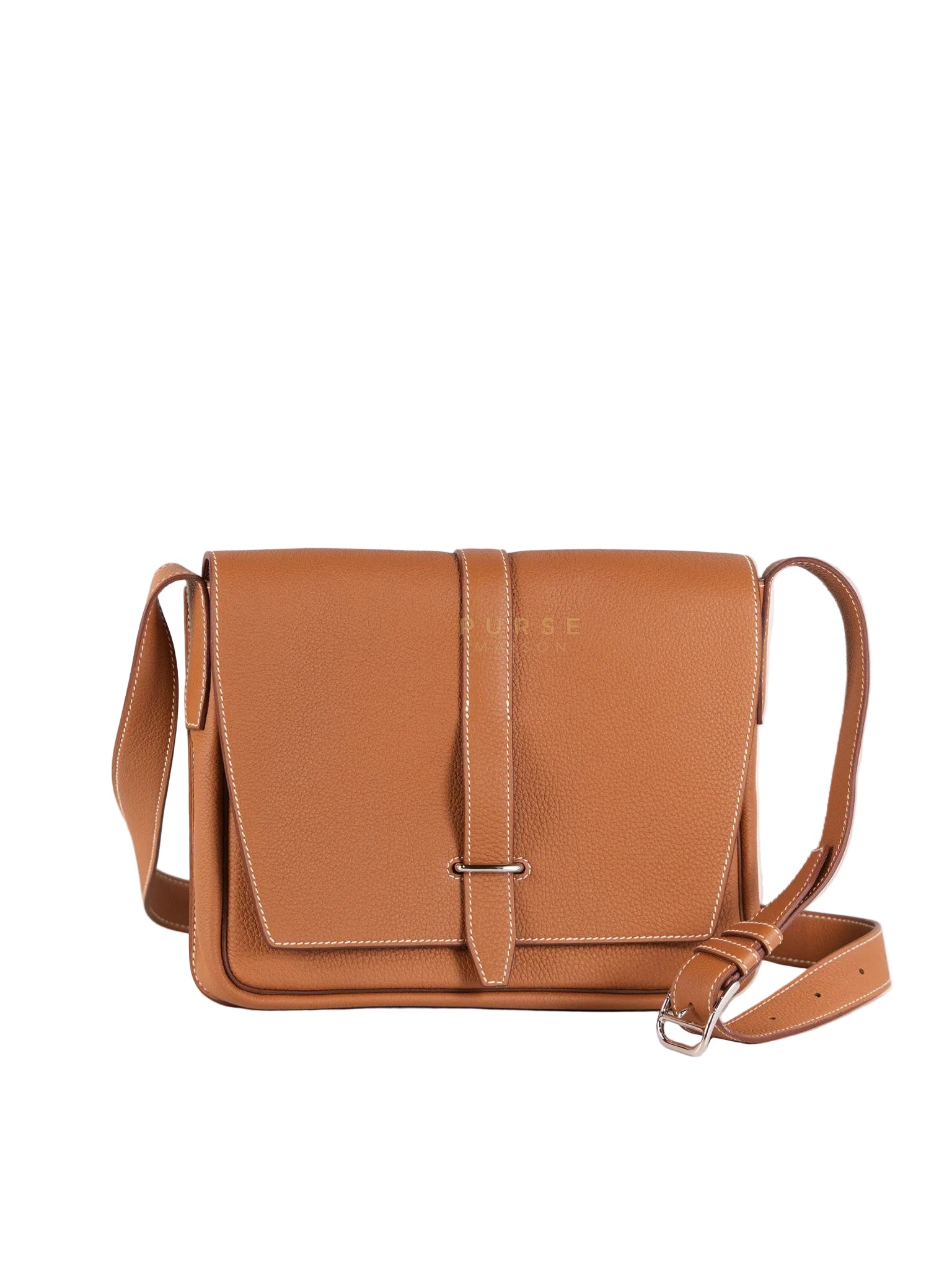 Steve Light Junior in Gold Togo Leather and Palladium Hardware Stamp Z (2021) | Purse Maison Luxury Bags Shop