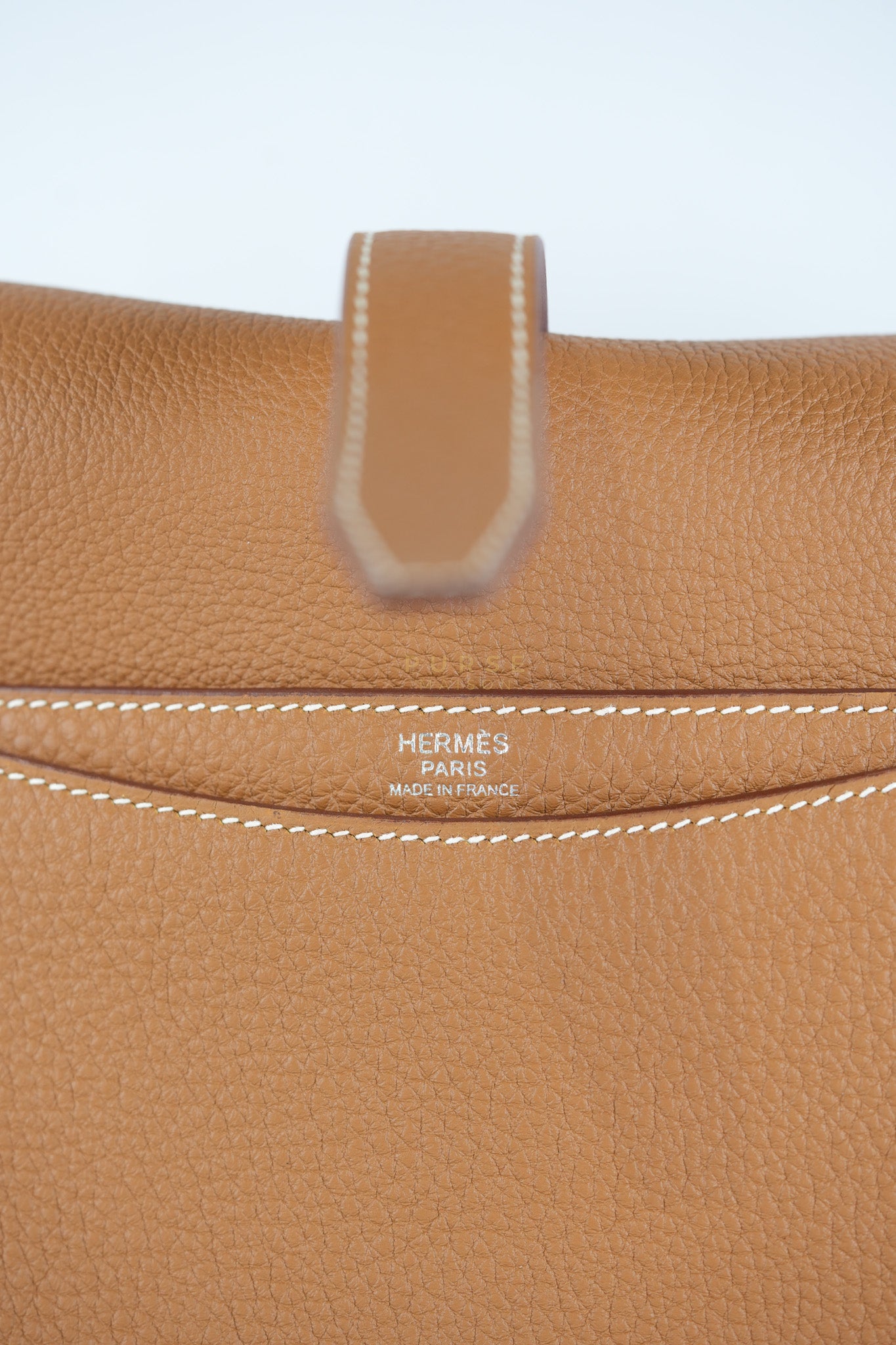 Steve Light Junior in Gold Togo Leather and Palladium Hardware Stamp Z (2021) | Purse Maison Luxury Bags Shop