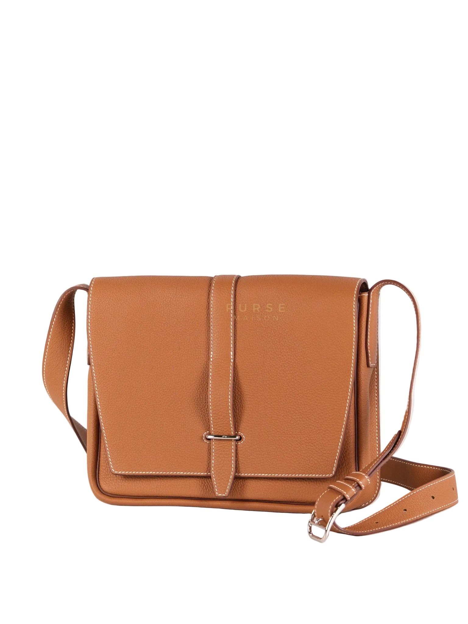 Steve Light Junior in Gold Togo Leather and Palladium Hardware Stamp Z (2021) | Purse Maison Luxury Bags Shop