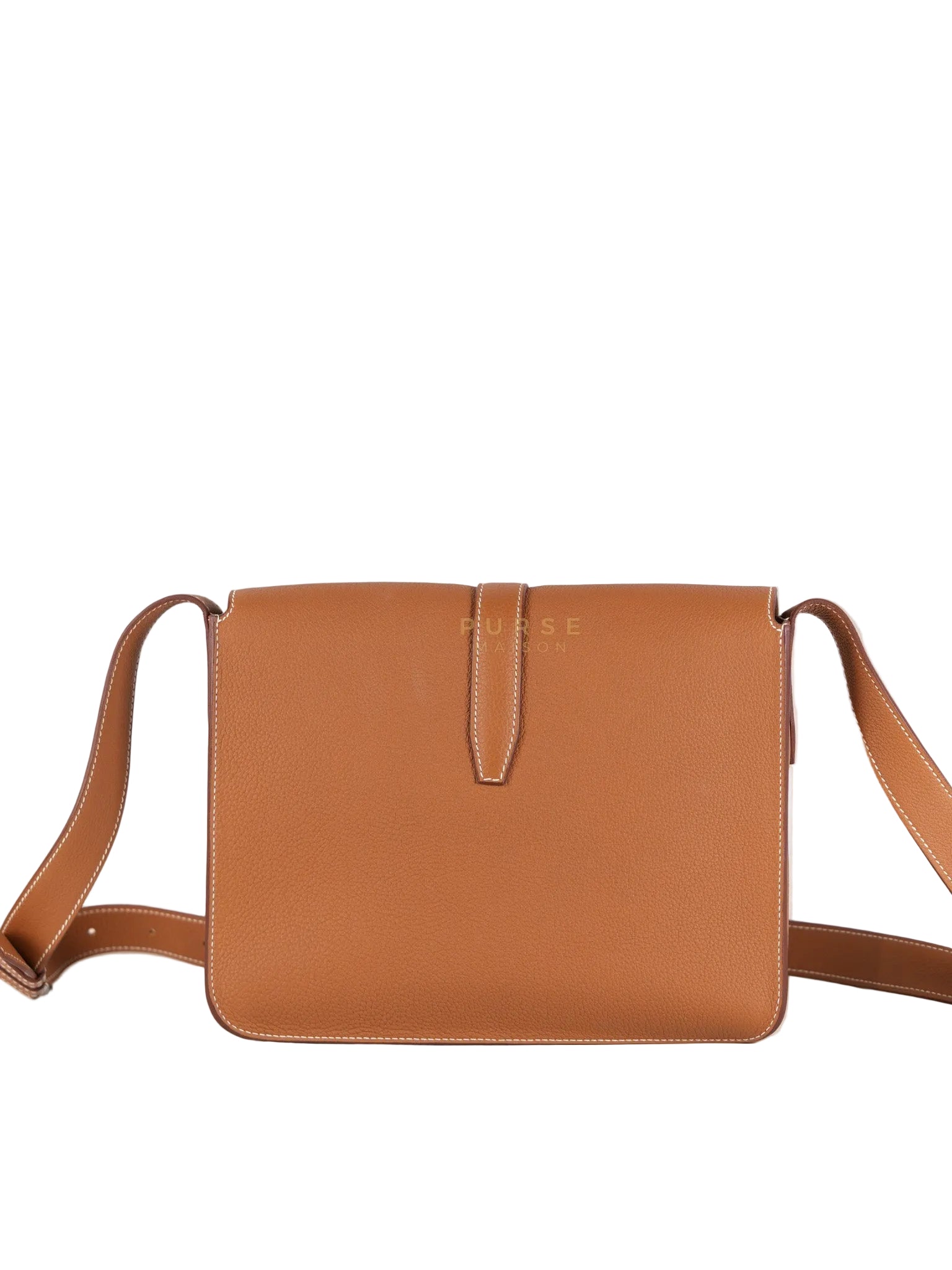 Steve Light Junior in Gold Togo Leather and Palladium Hardware Stamp Z (2021) | Purse Maison Luxury Bags Shop