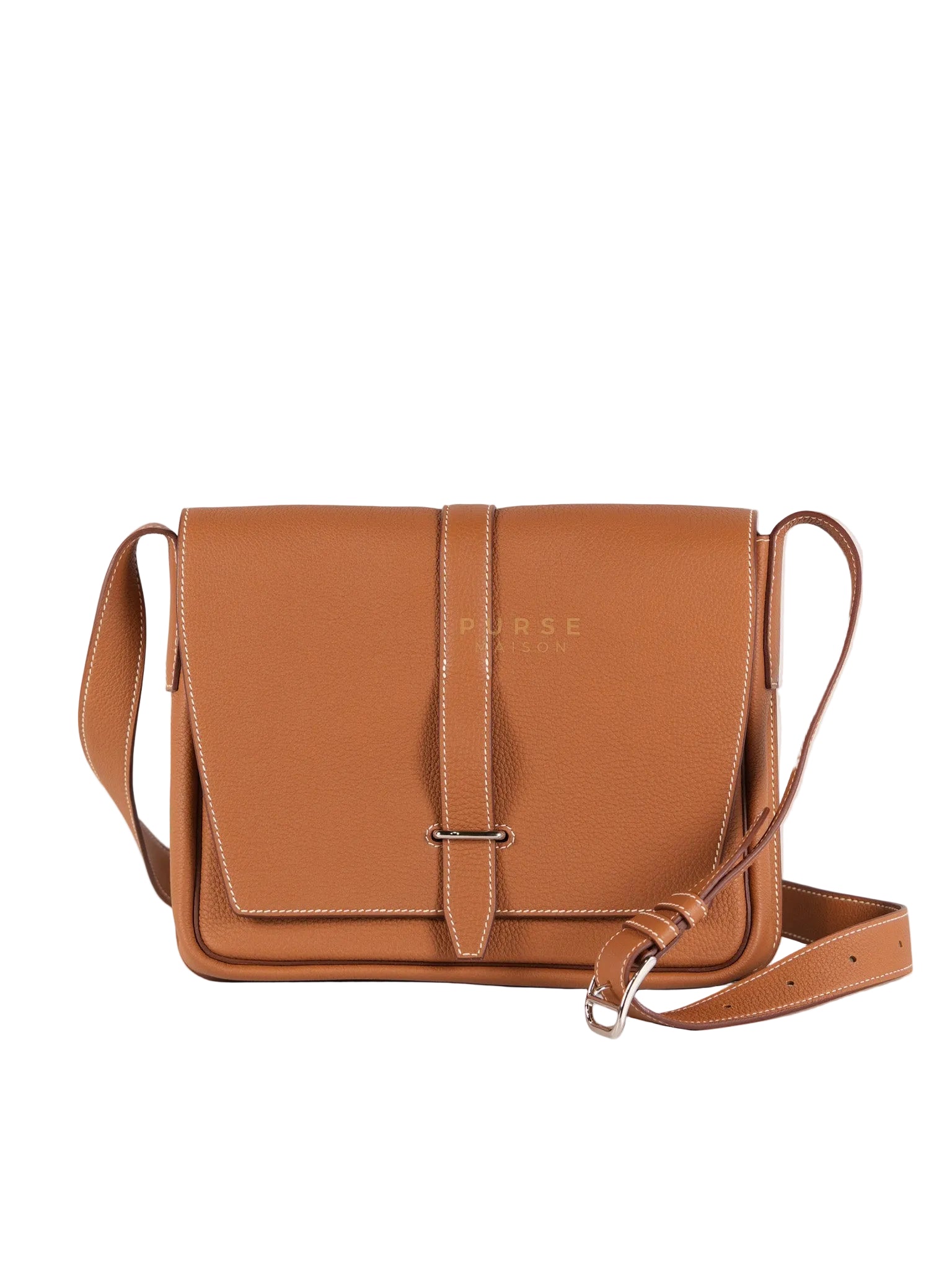 Steve Light Junior in Gold Togo Leather and Palladium Hardware Stamp Z (2021) | Purse Maison Luxury Bags Shop