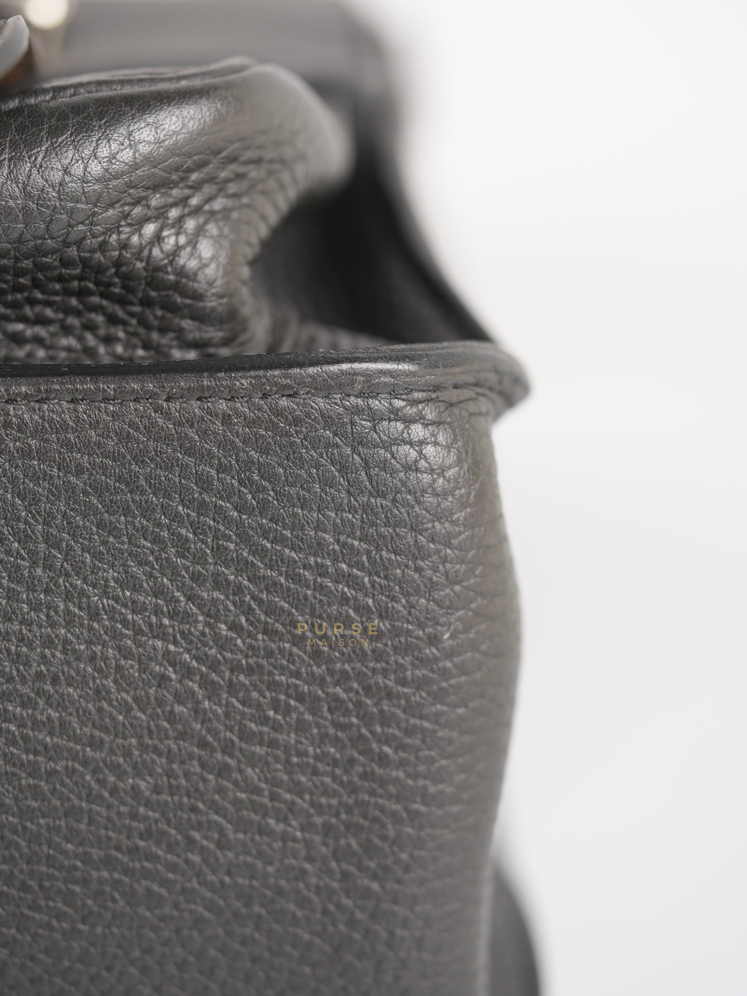 Steve Messenger 35 in Noir & Etoupe Clemence Leather Palladium Hardware Stamp X(2016) | Purse Maison Luxury Bags Shop