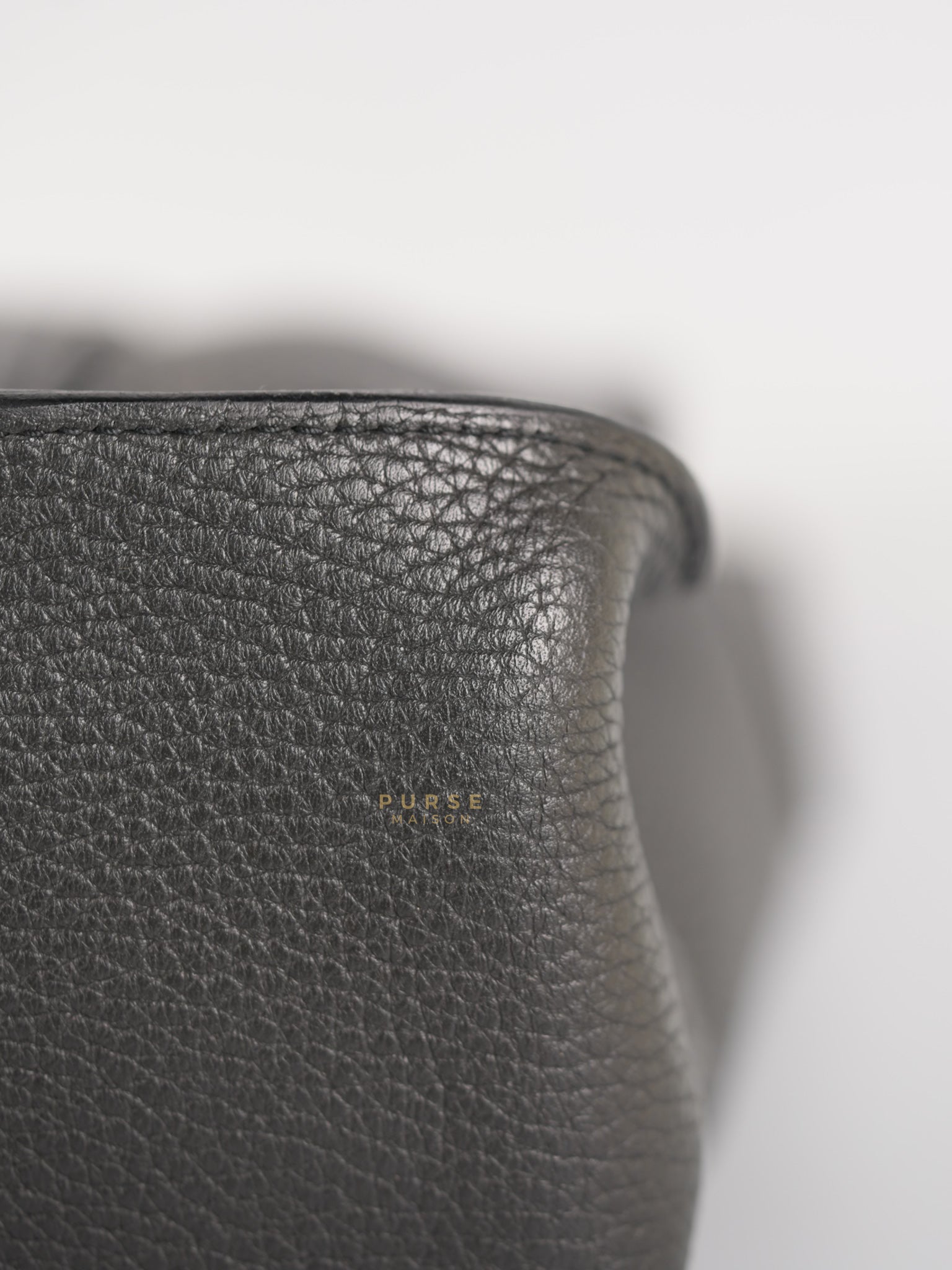 Steve Messenger 35 in Noir & Etoupe Clemence Leather Palladium Hardware Stamp X(2016) | Purse Maison Luxury Bags Shop