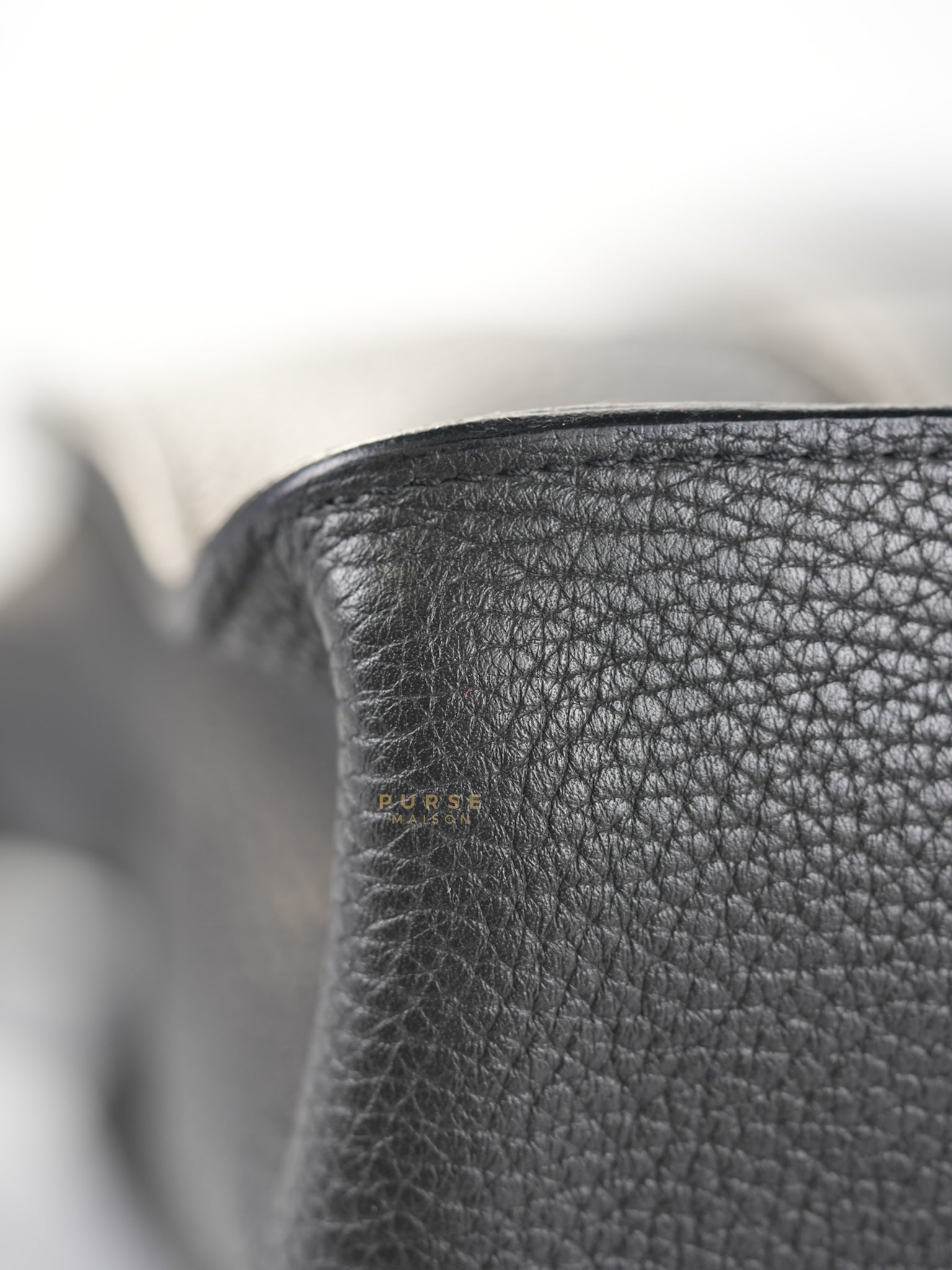 Steve Messenger 35 in Noir & Etoupe Clemence Leather Palladium Hardware Stamp X(2016) | Purse Maison Luxury Bags Shop