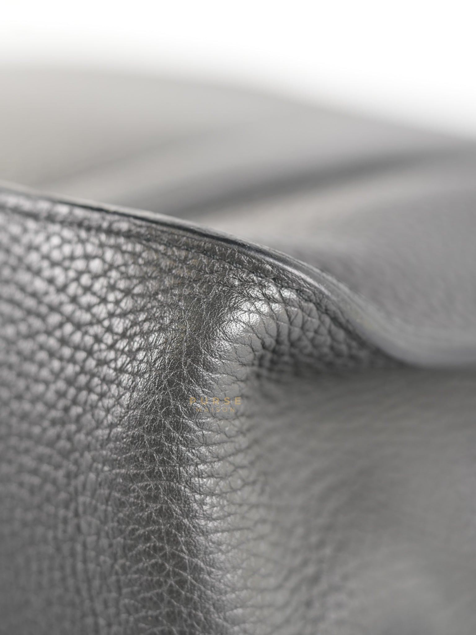 Steve Messenger 35 in Noir & Etoupe Clemence Leather Palladium Hardware Stamp X(2016) | Purse Maison Luxury Bags Shop