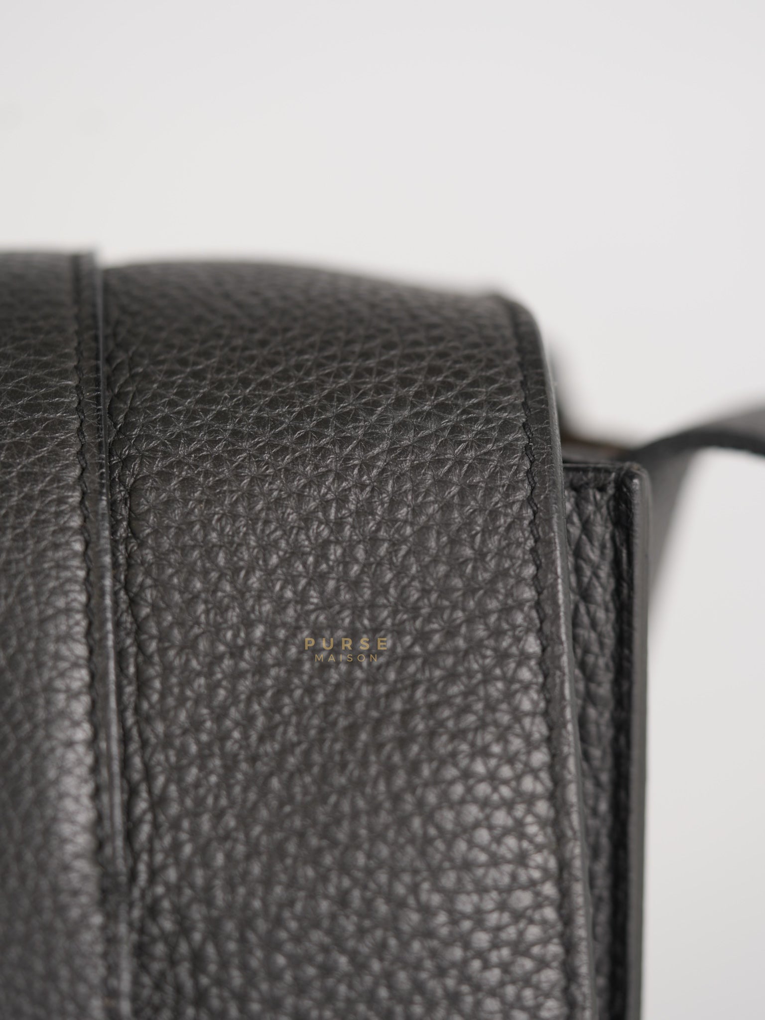 Steve Messenger 35 in Noir & Etoupe Clemence Leather Palladium Hardware Stamp X(2016) | Purse Maison Luxury Bags Shop