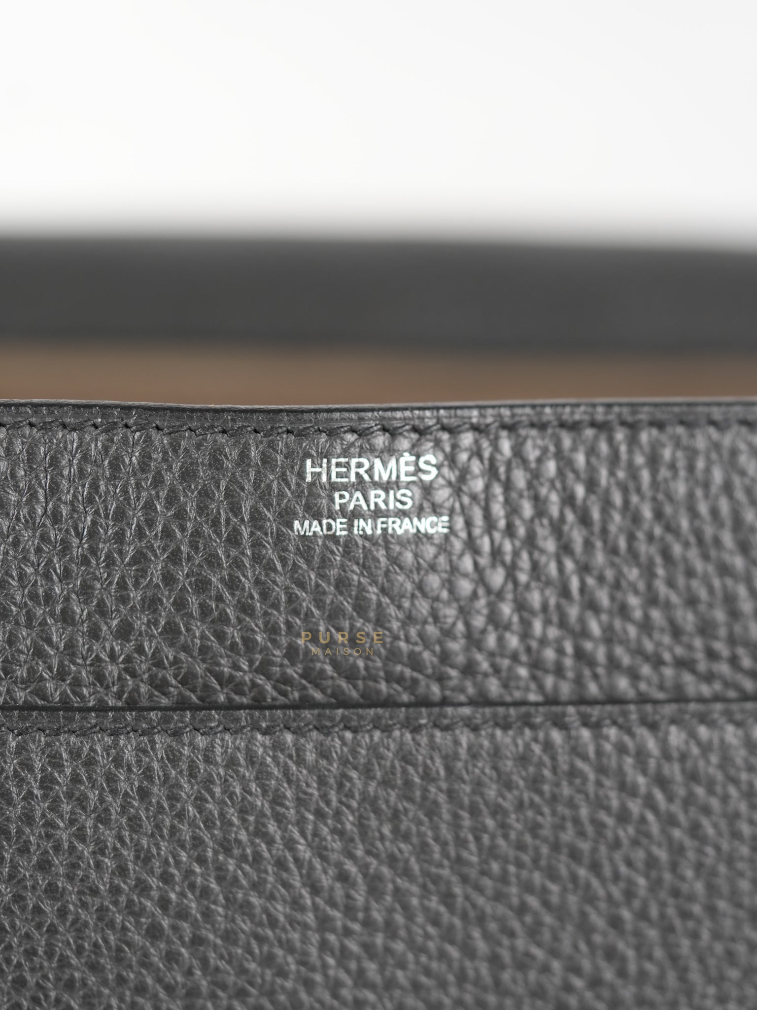 Steve Messenger 35 in Noir & Etoupe Clemence Leather Palladium Hardware Stamp X(2016) | Purse Maison Luxury Bags Shop