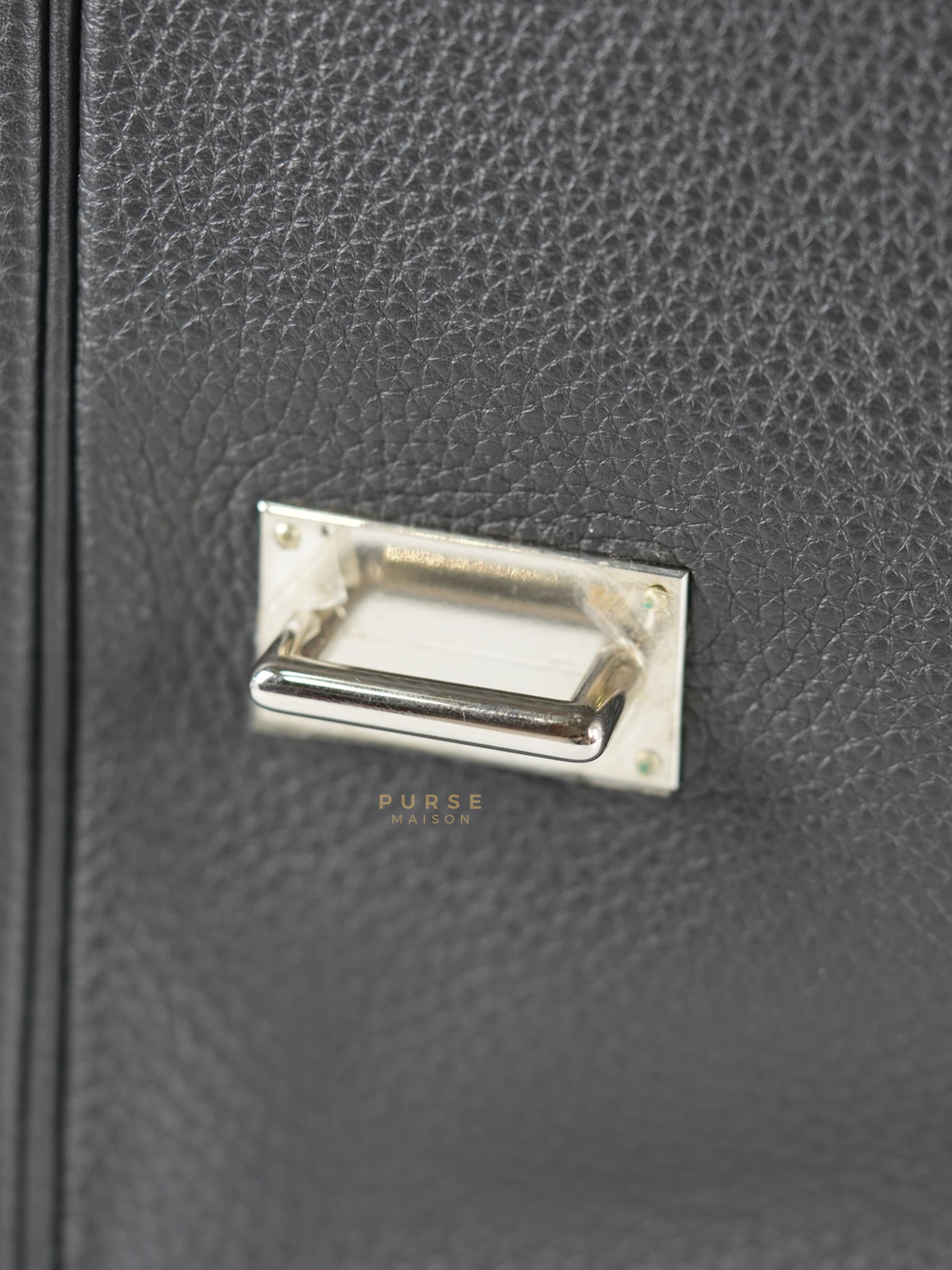 Steve Messenger 35 in Noir & Etoupe Clemence Leather Palladium Hardware Stamp X(2016) | Purse Maison Luxury Bags Shop