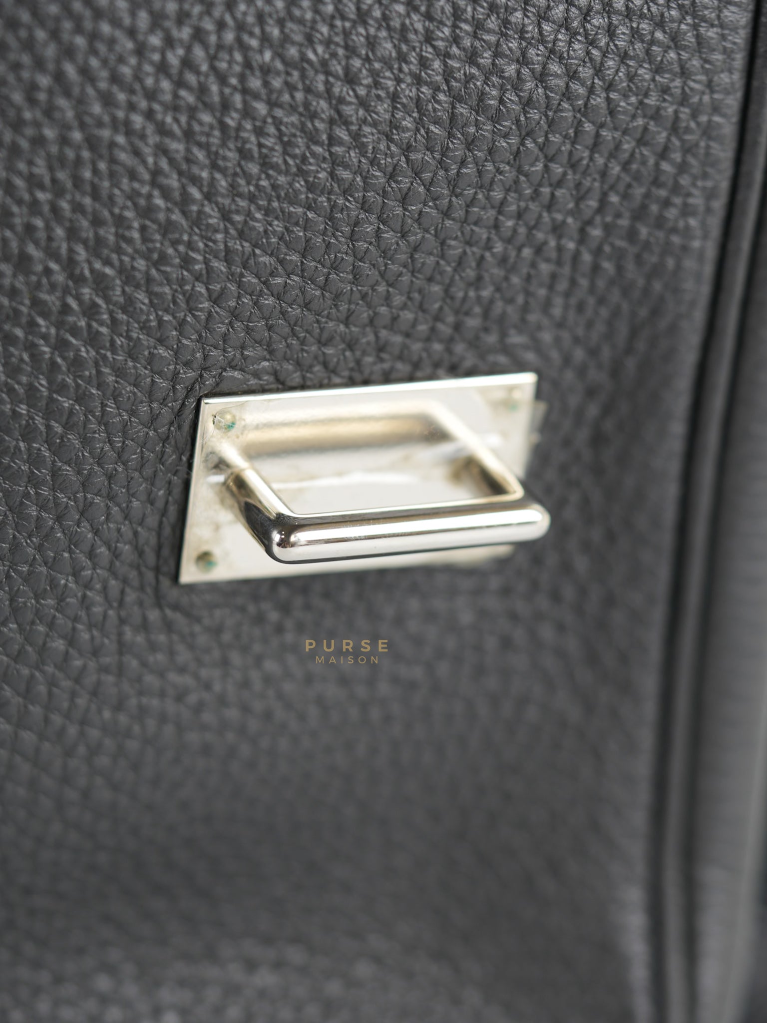 Steve Messenger 35 in Noir & Etoupe Clemence Leather Palladium Hardware Stamp X(2016) | Purse Maison Luxury Bags Shop