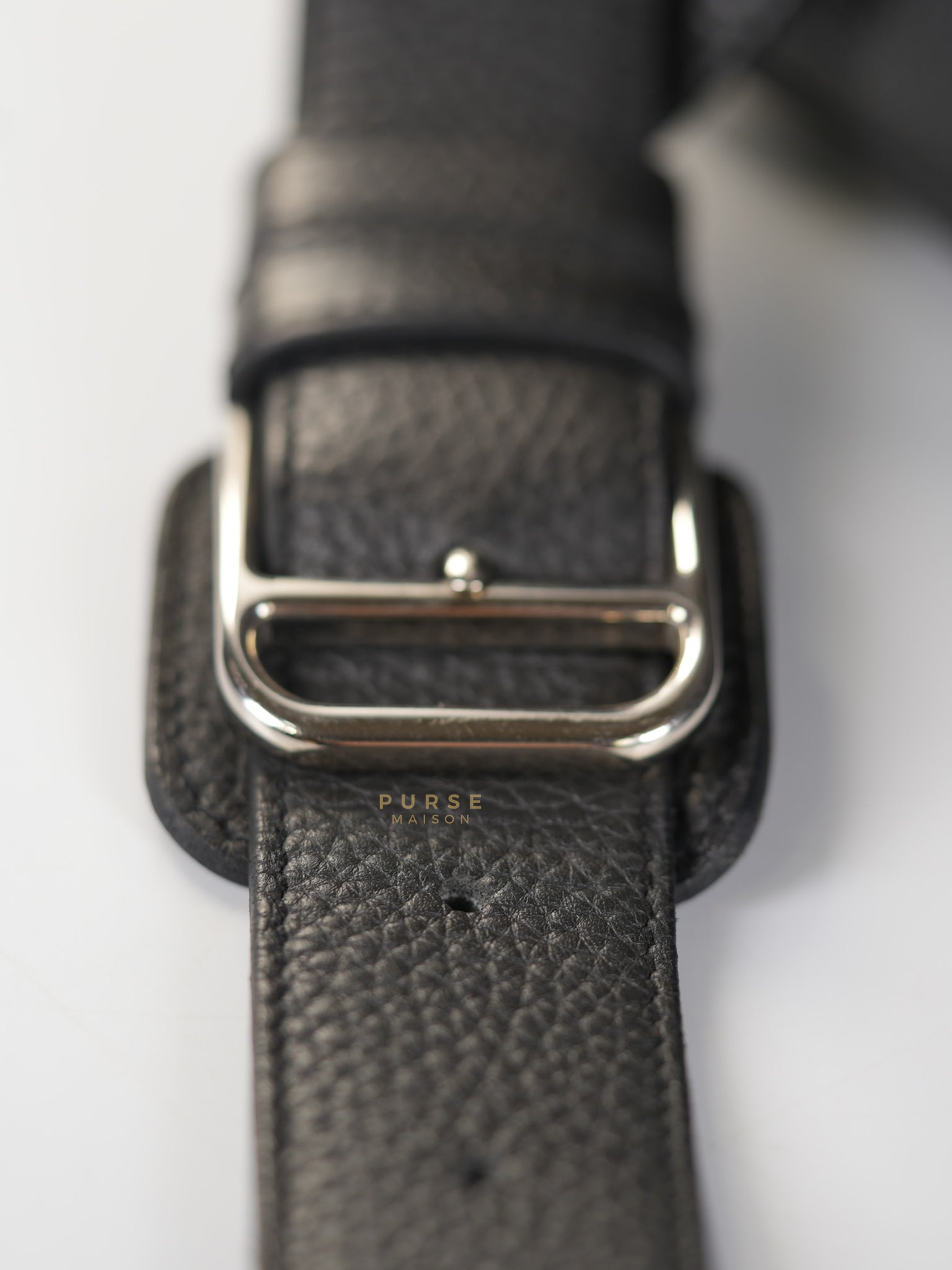 Steve Messenger 35 in Noir & Etoupe Clemence Leather Palladium Hardware Stamp X(2016) | Purse Maison Luxury Bags Shop