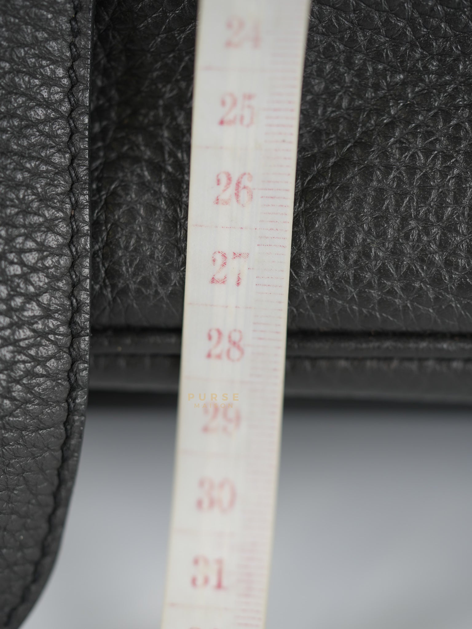 Steve Messenger 35 in Noir & Etoupe Clemence Leather Palladium Hardware Stamp X(2016) | Purse Maison Luxury Bags Shop