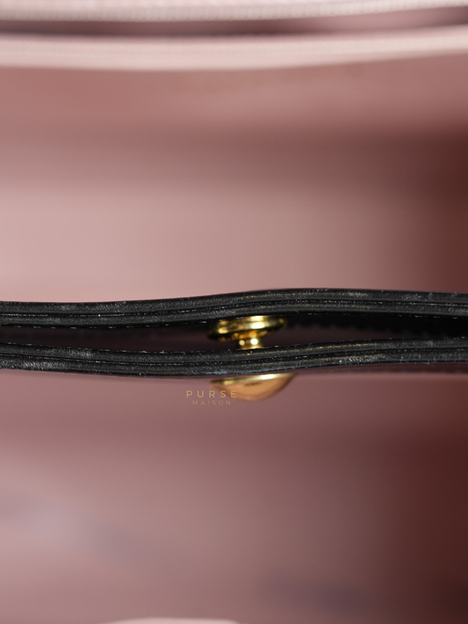 Straight Lined Shopper 2way Bag in Black Leather & Aged Gold Hardware Series 23 | Purse Maison Luxury Bags Shop