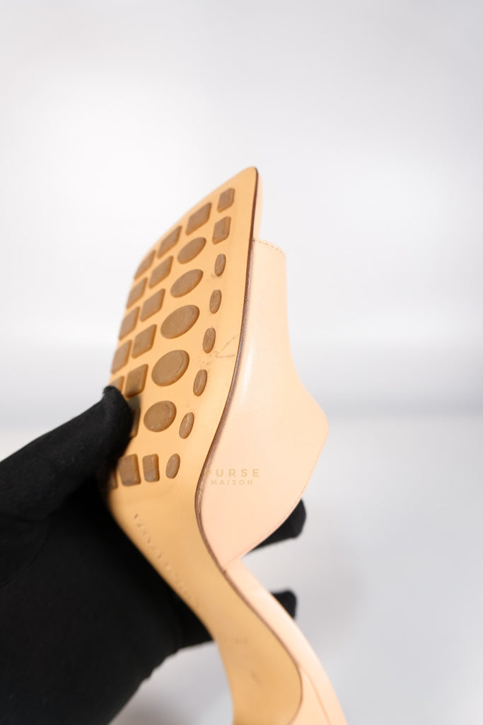 Stretch Mule Sandals Beige in Lambskin Leather Size 39 EU (24.5 cm) | Purse Maison Luxury Bags Shop