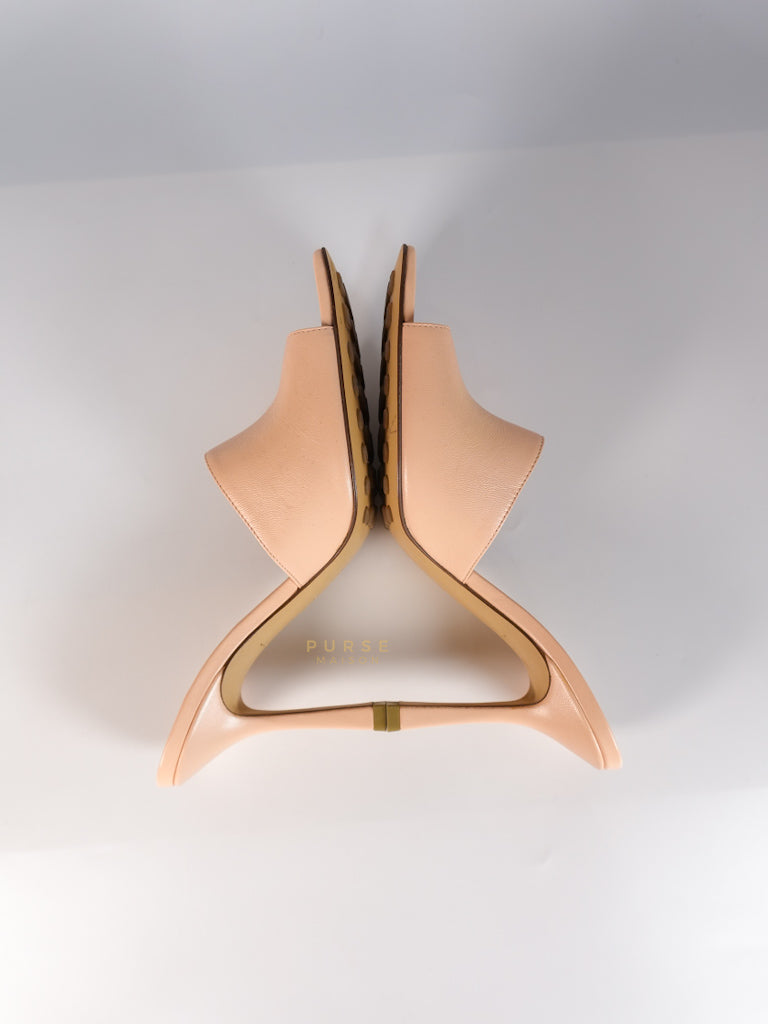 Stretch Mule Sandals Beige in Lambskin Leather Size 39 EU (24.5 cm) | Purse Maison Luxury Bags Shop