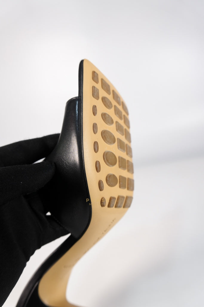 Stretch Mule Sandals Black in Lambskin Leather Size 39 EU (24.5 cm) | Purse Maison Luxury Bags Shop