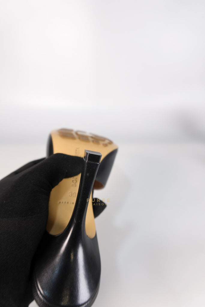 Stretch Mule Sandals Black in Lambskin Leather Size 39 EU (24.5 cm) | Purse Maison Luxury Bags Shop