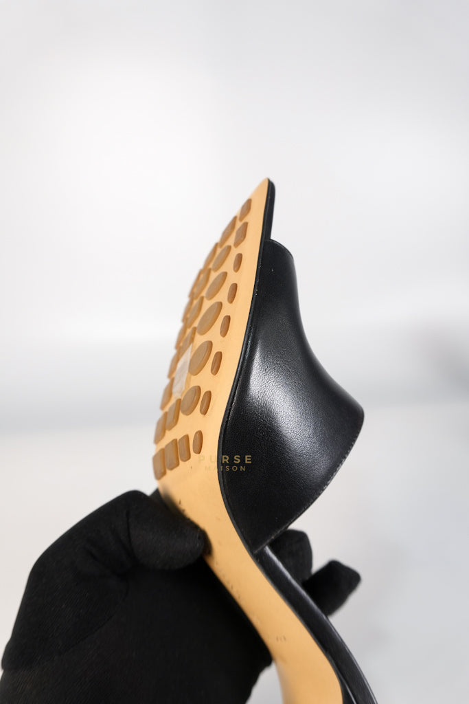 Stretch Mule Sandals Black in Lambskin Leather Size 39 EU (24.5 cm) | Purse Maison Luxury Bags Shop