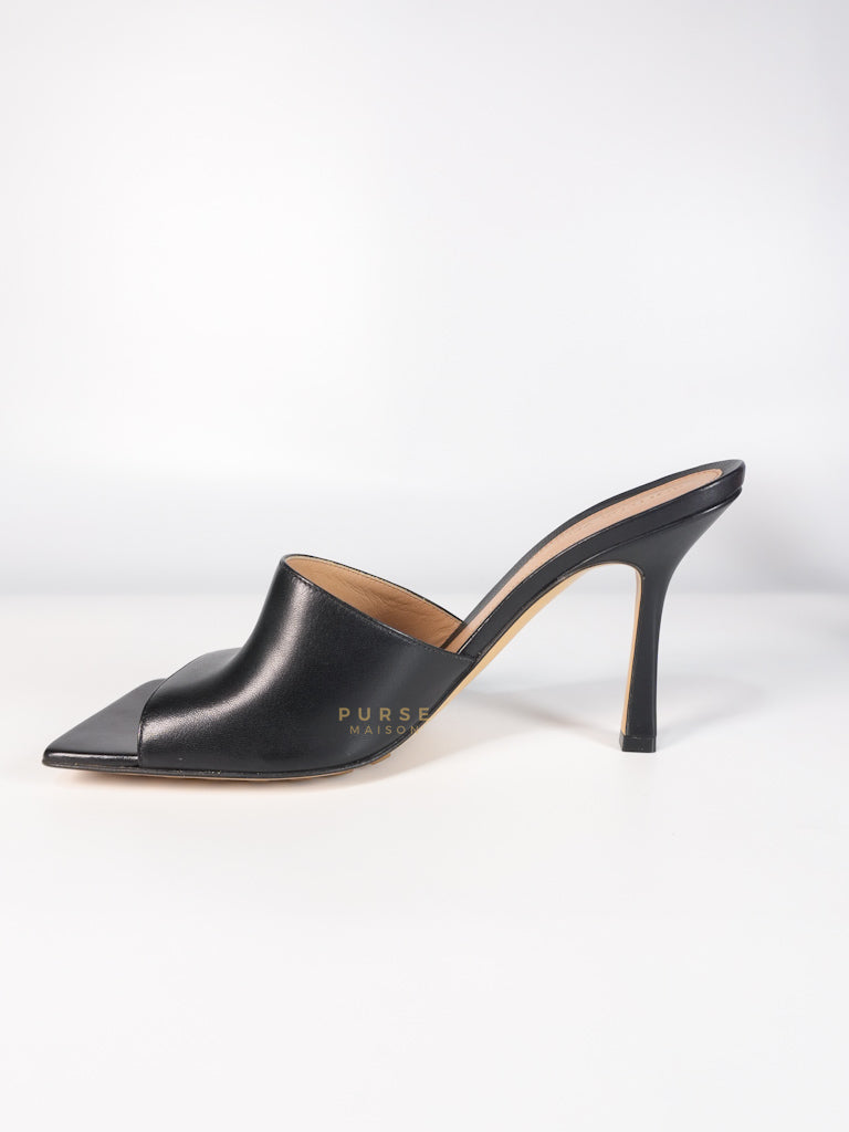 Stretch Mule Sandals Black in Lambskin Leather Size 39 EU (24.5 cm) | Purse Maison Luxury Bags Shop