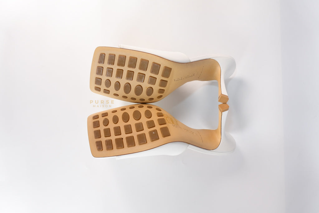 Stretch Mule Sandals White in Lambskin Leather Size 39 EU (24.5 cm) | Purse Maison Luxury Bags Shop