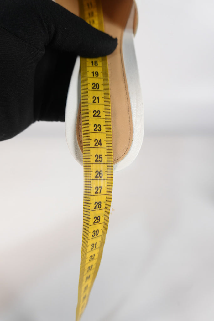 Stretch Mule Sandals White in Lambskin Leather Size 39 EU (24.5 cm) | Purse Maison Luxury Bags Shop