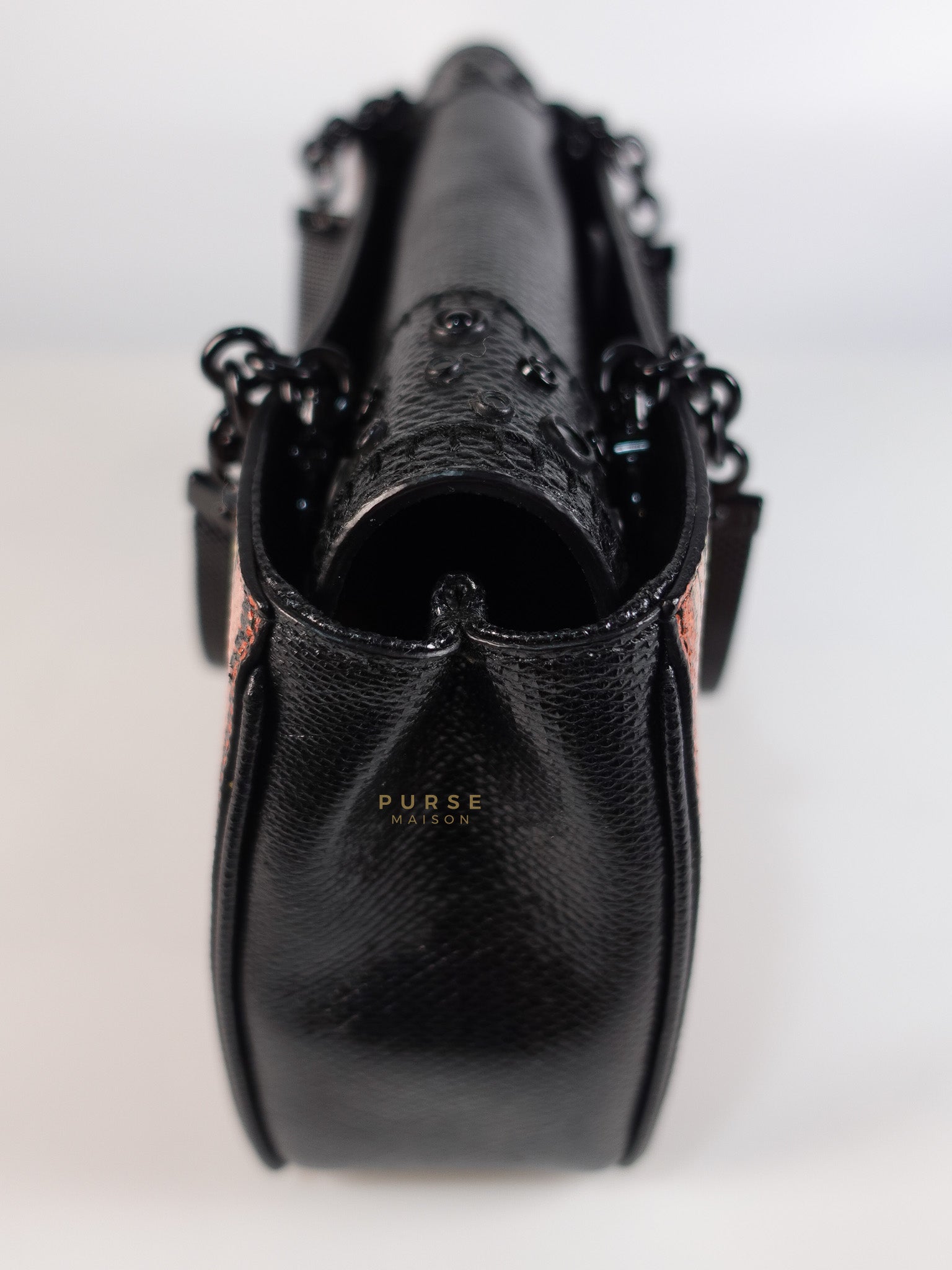 Stripe Flap Hand Bag Medium in Multicolor | Purse Maison Luxury Bags Shop