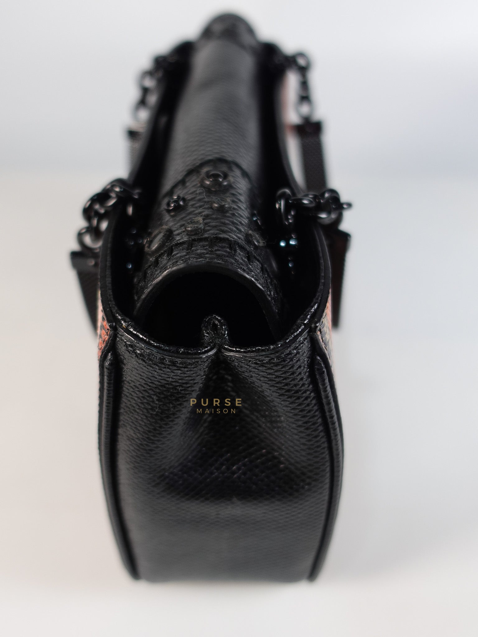 Stripe Flap Hand Bag Medium in Multicolor | Purse Maison Luxury Bags Shop