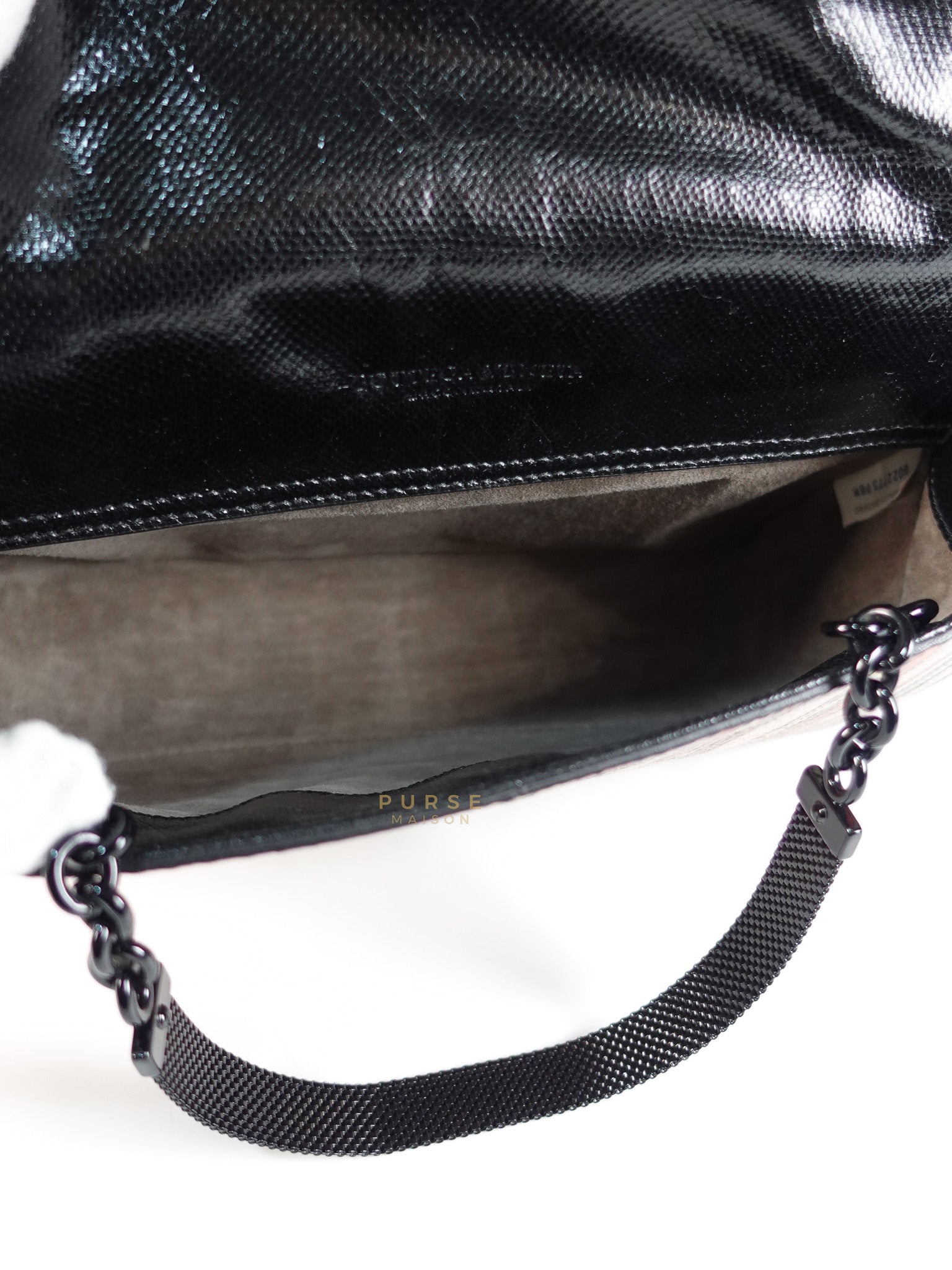 Stripe Flap Hand Bag Medium in Multicolor | Purse Maison Luxury Bags Shop