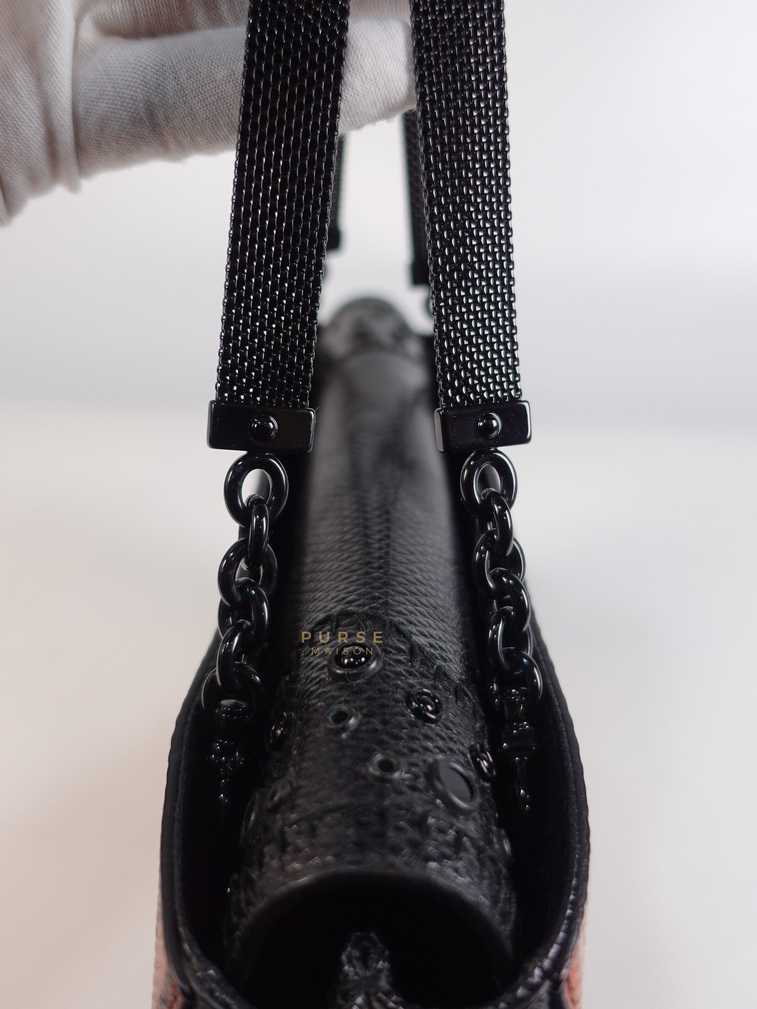 Stripe Flap Hand Bag Medium in Multicolor | Purse Maison Luxury Bags Shop