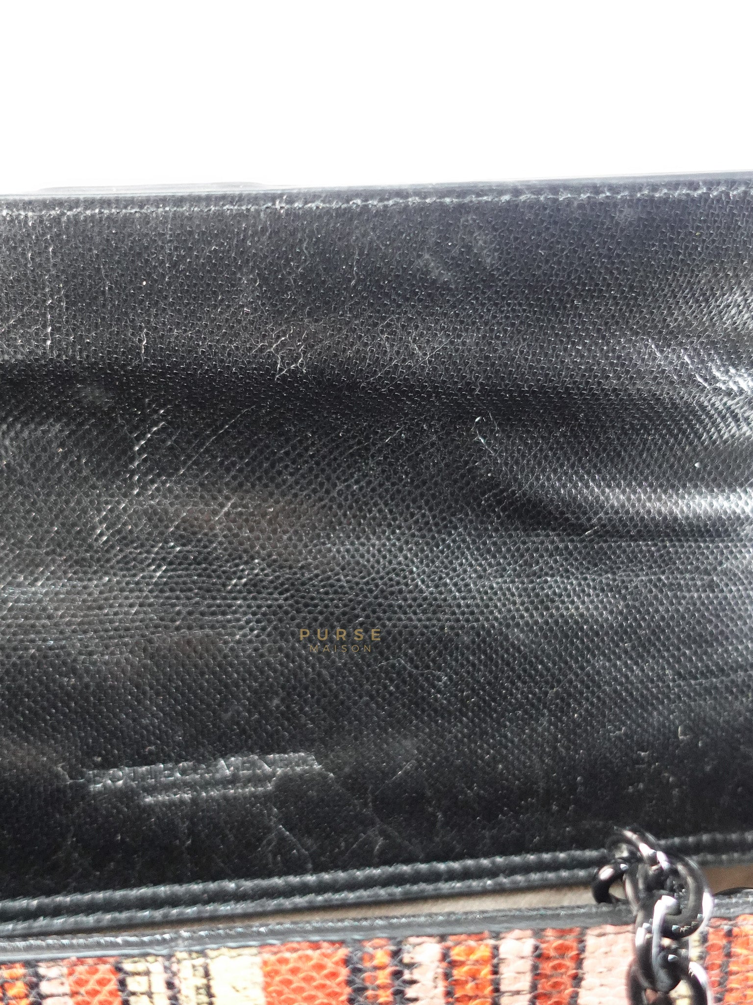 Stripe Flap Hand Bag Medium in Multicolor | Purse Maison Luxury Bags Shop