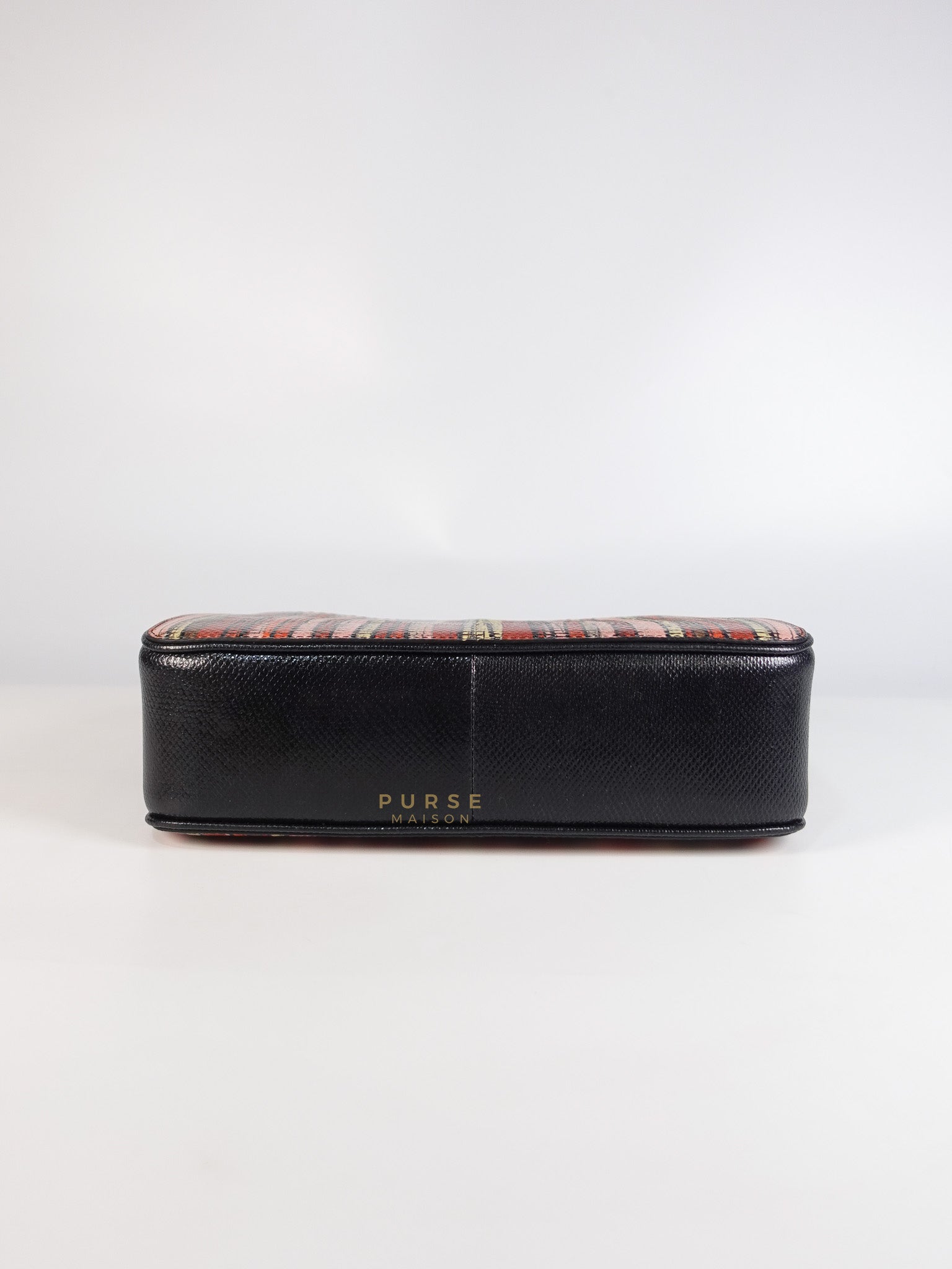 Stripe Flap Hand Bag Medium in Multicolor | Purse Maison Luxury Bags Shop