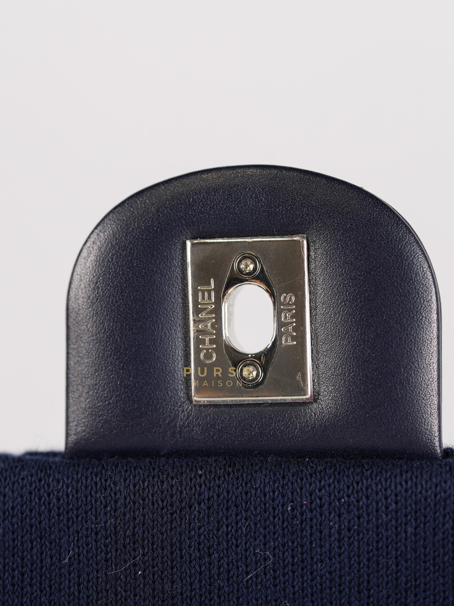 Stripe Flap Jumbo in Multicolor in Jersey Rope Silver Hardware Series 27 | Purse Maison Luxury Bags Shop