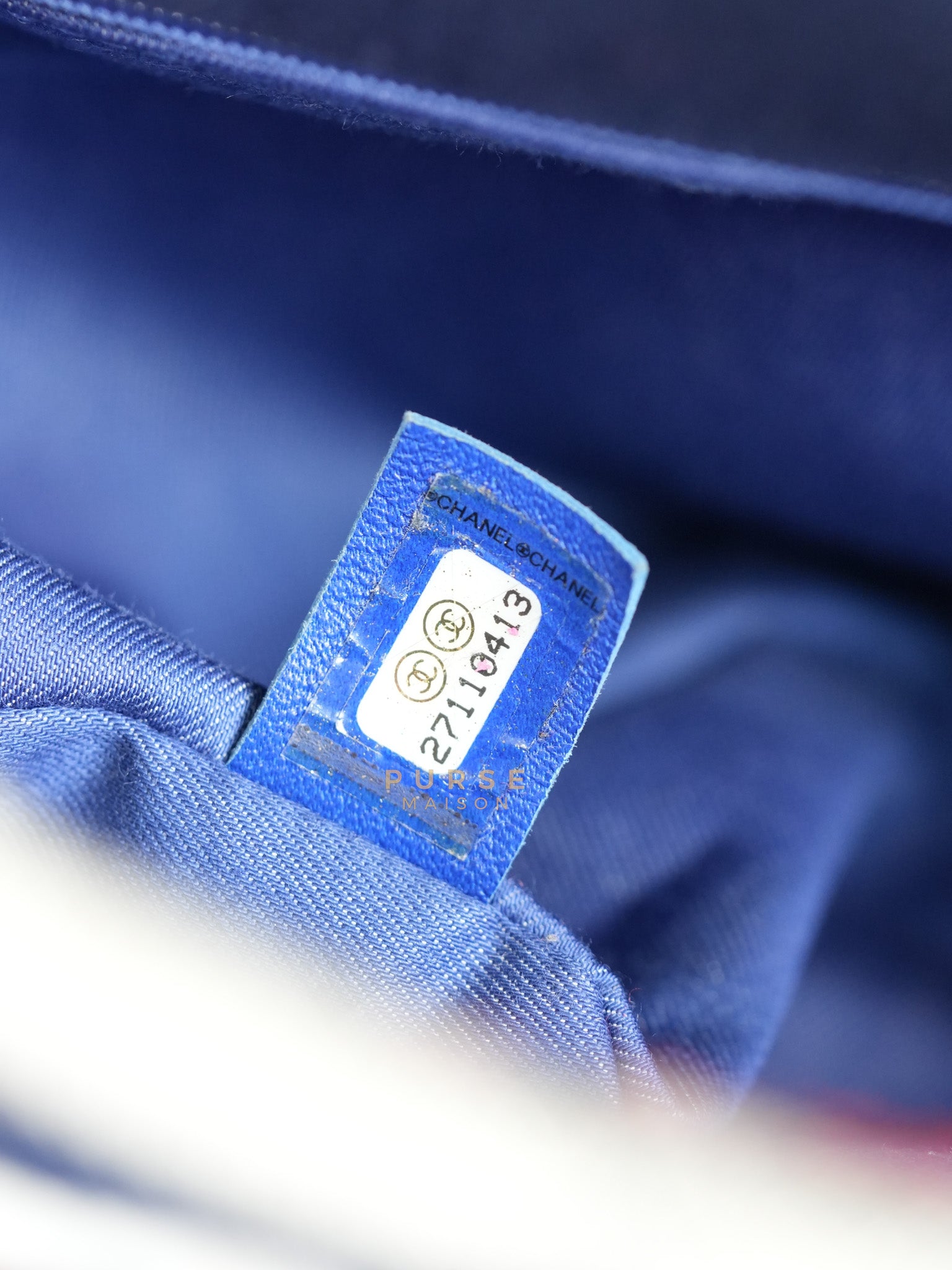 Stripe Flap Jumbo in Multicolor in Jersey Rope Silver Hardware Series 27 | Purse Maison Luxury Bags Shop