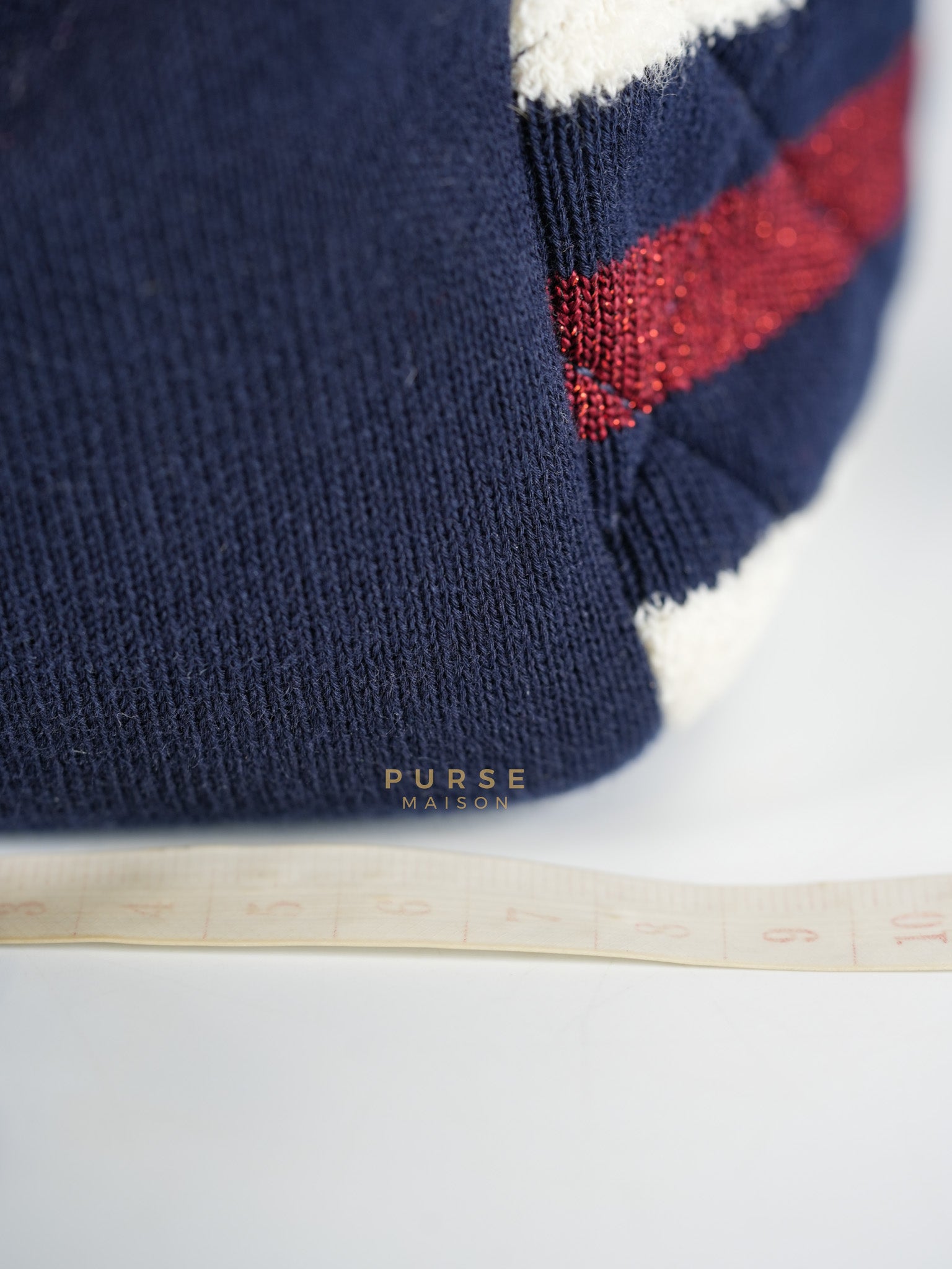 Stripe Flap Jumbo in Multicolor in Jersey Rope Silver Hardware Series 27 | Purse Maison Luxury Bags Shop