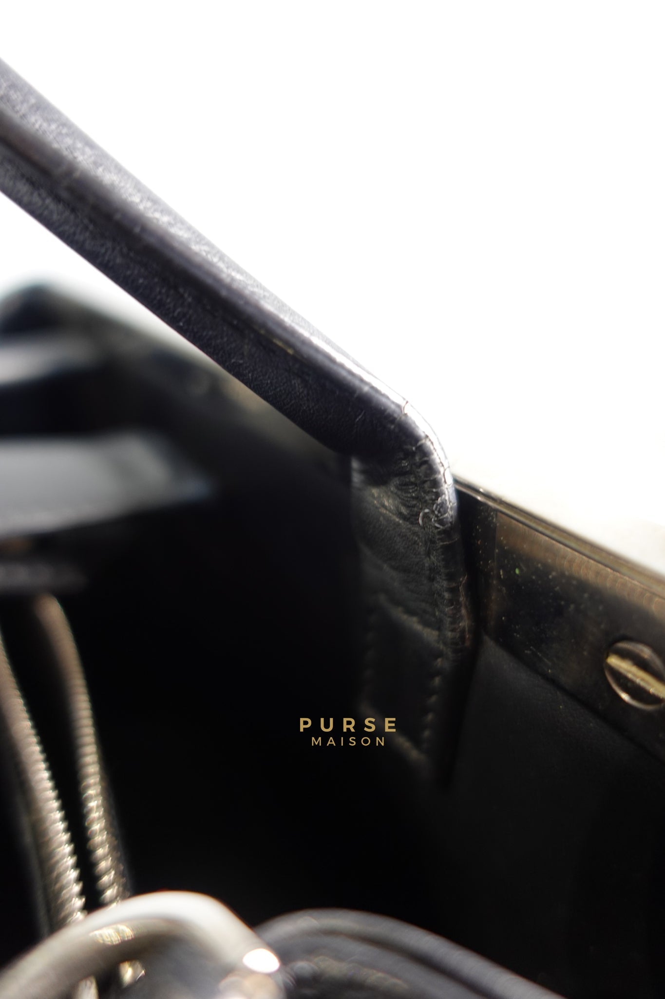 Studded Petite 2jours Black Leather Tote Bag | Purse Maison Luxury Bags Shop