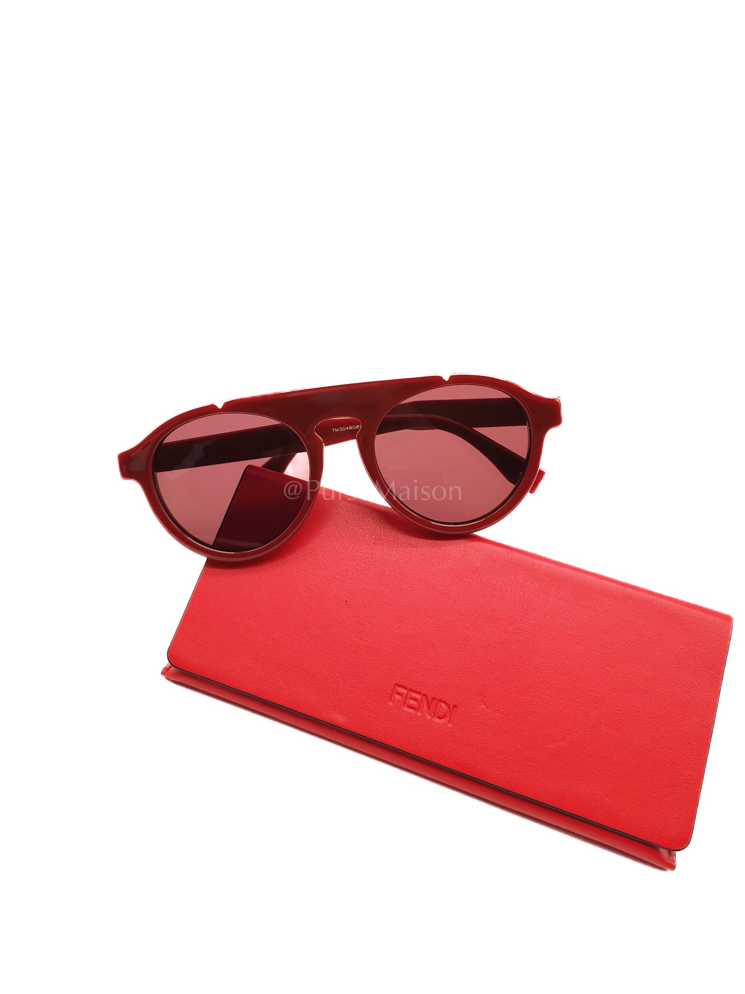 Sunglasses FF M0013/S C9AU1 52 in Neutral Plastic Red | Purse Maison Luxury Bags Shop