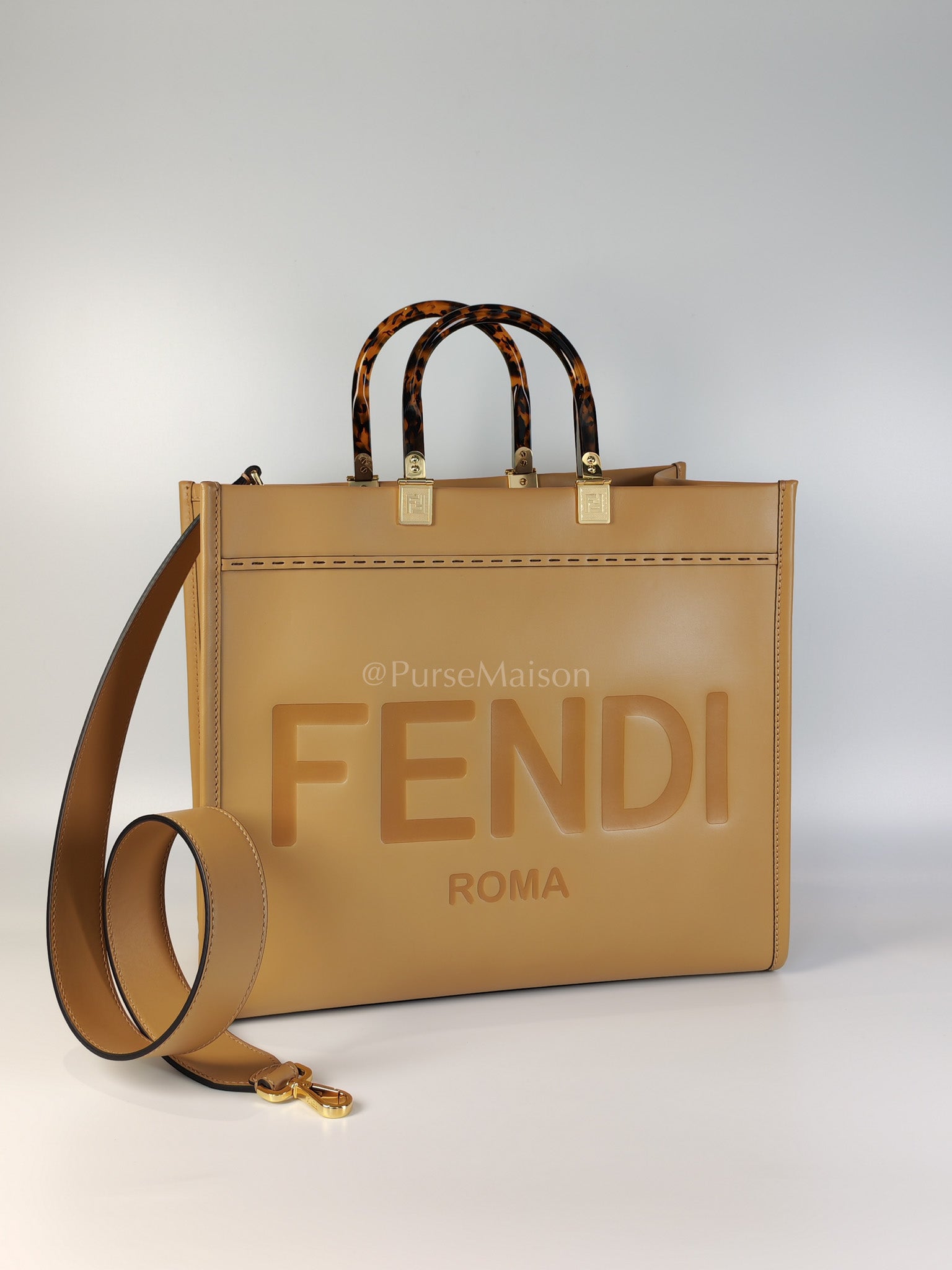 Sunshine Medium in Beige Smooth Calfskin Leather Tote Bag | Purse Maison Luxury Bags Shop