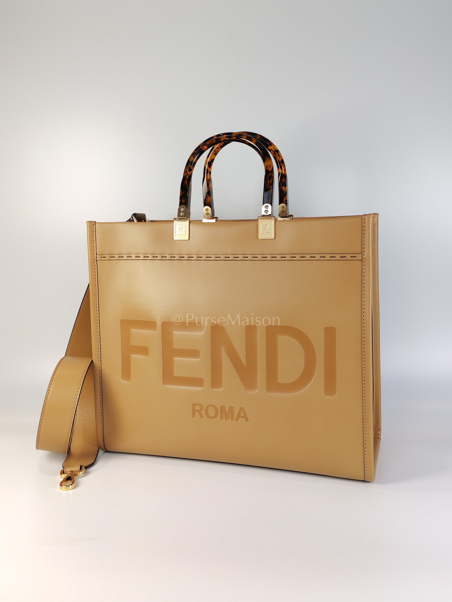 Sunshine Medium in Beige Smooth Calfskin Leather Tote Bag | Purse Maison Luxury Bags Shop