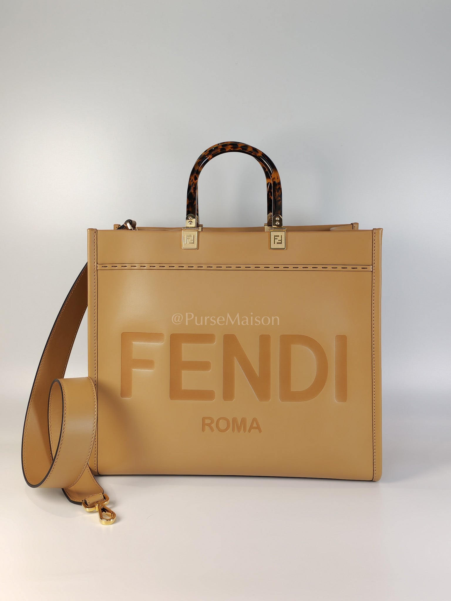 Sunshine Medium in Beige Smooth Calfskin Leather Tote Bag | Purse Maison Luxury Bags Shop