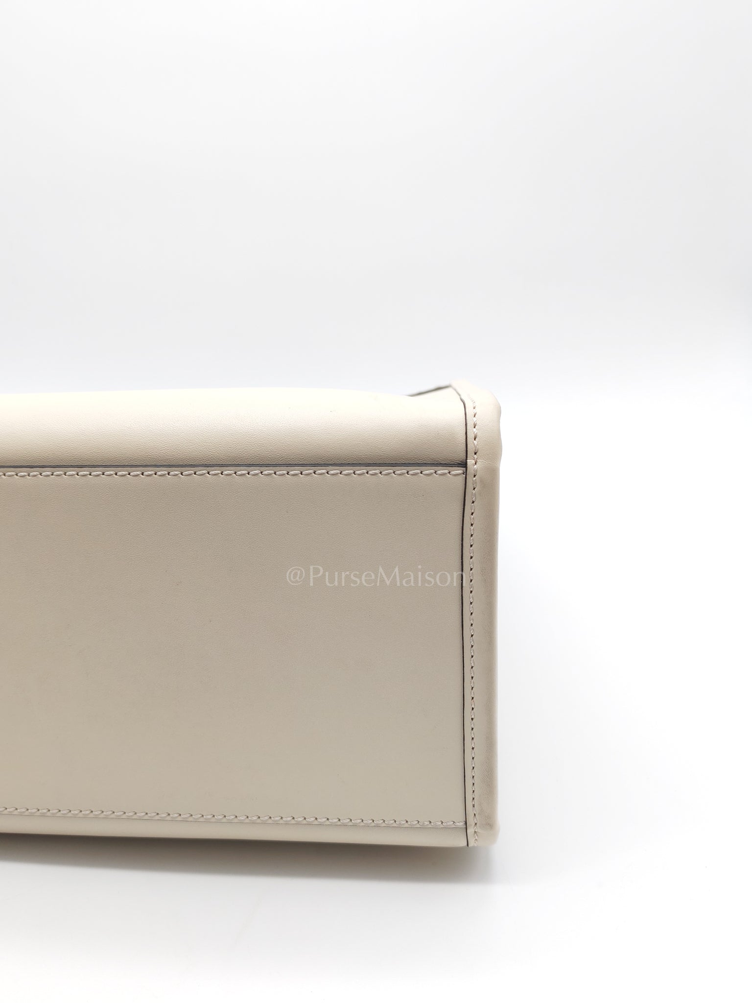 Sunshine Medium in White Smooth Calfskin Leather Tote Bag | Purse Maison Luxury Bags Shop
