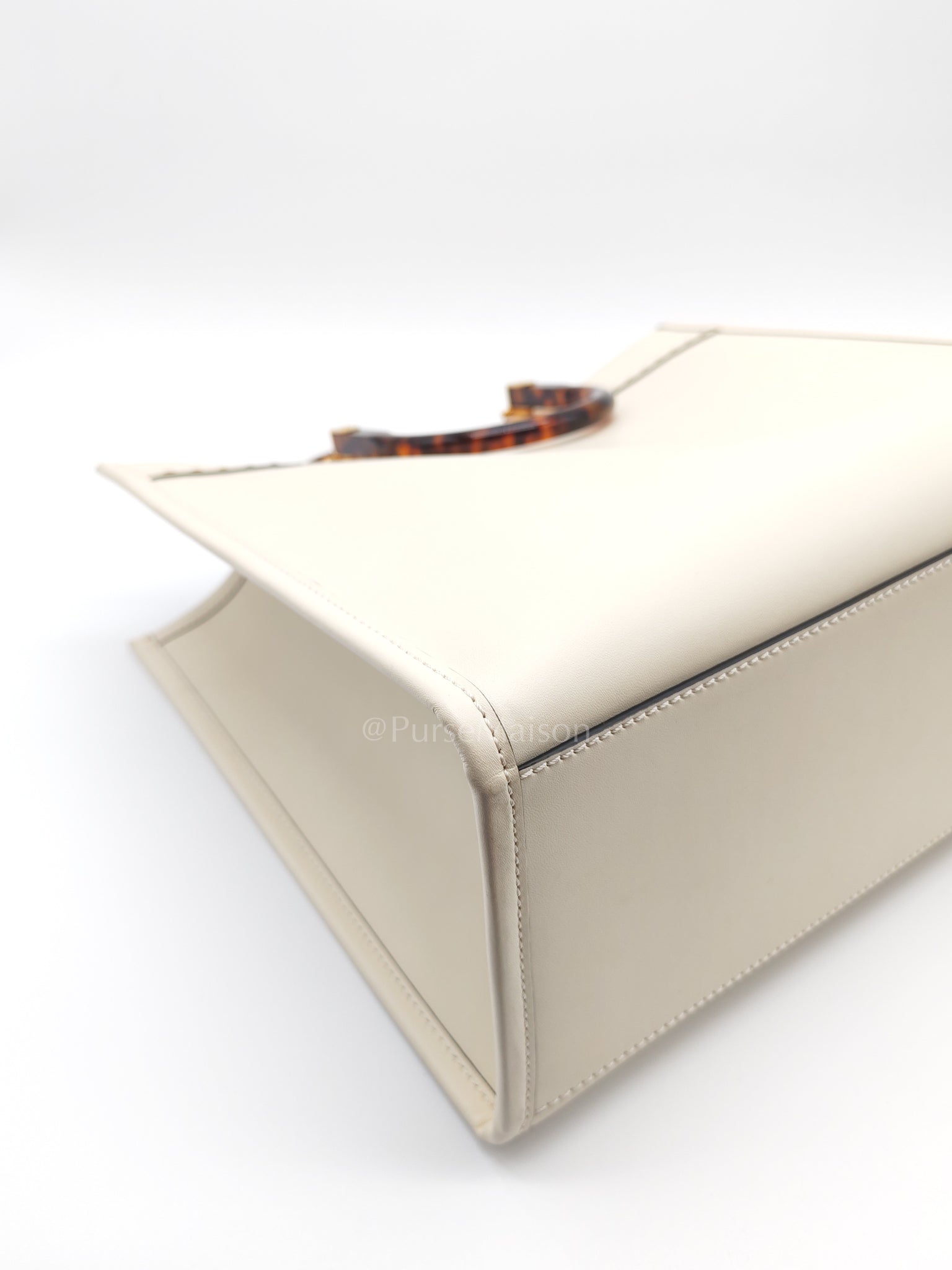 Sunshine Medium in White Smooth Calfskin Leather Tote Bag | Purse Maison Luxury Bags Shop
