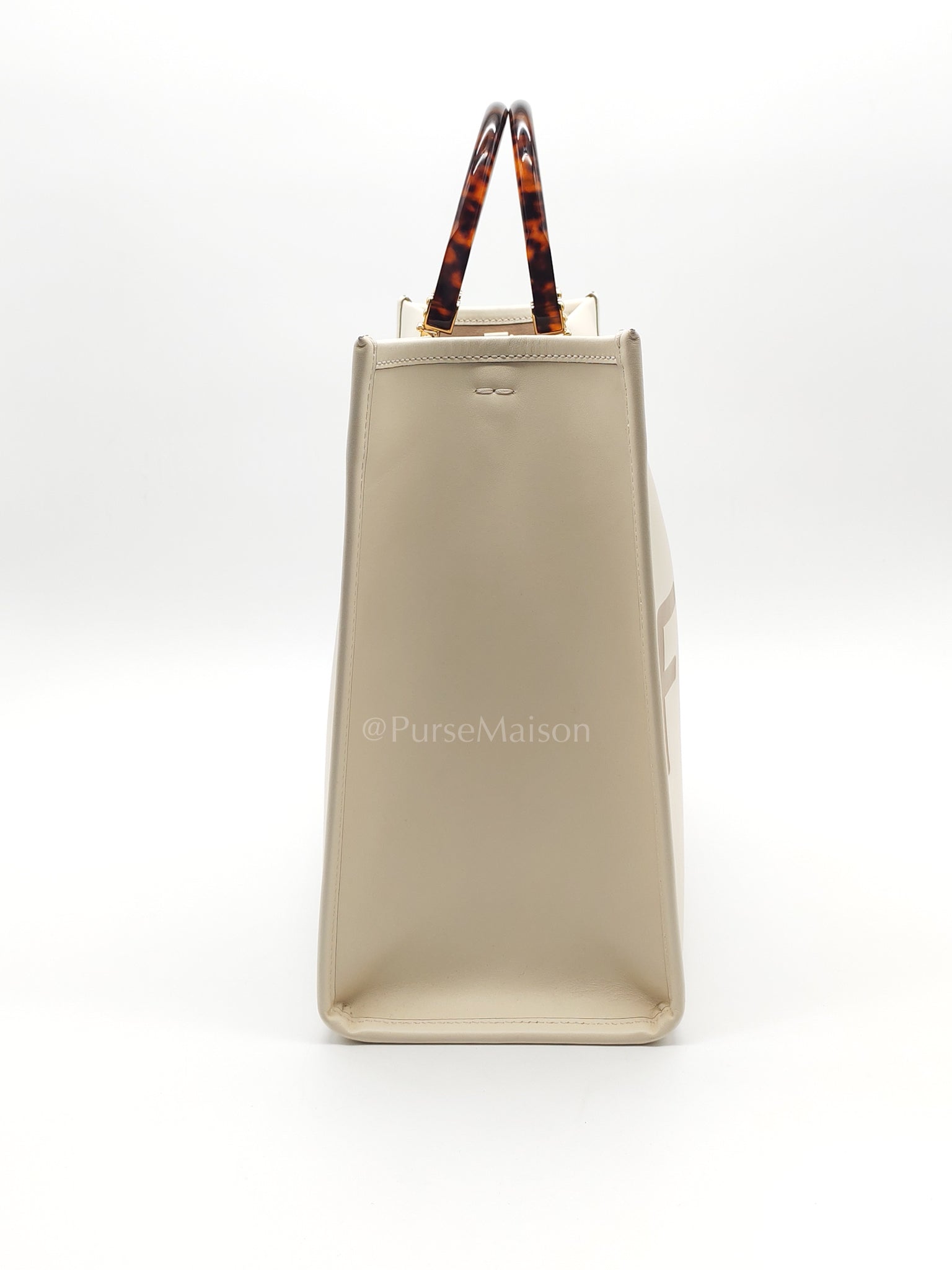 Sunshine Medium in White Smooth Calfskin Leather Tote Bag | Purse Maison Luxury Bags Shop