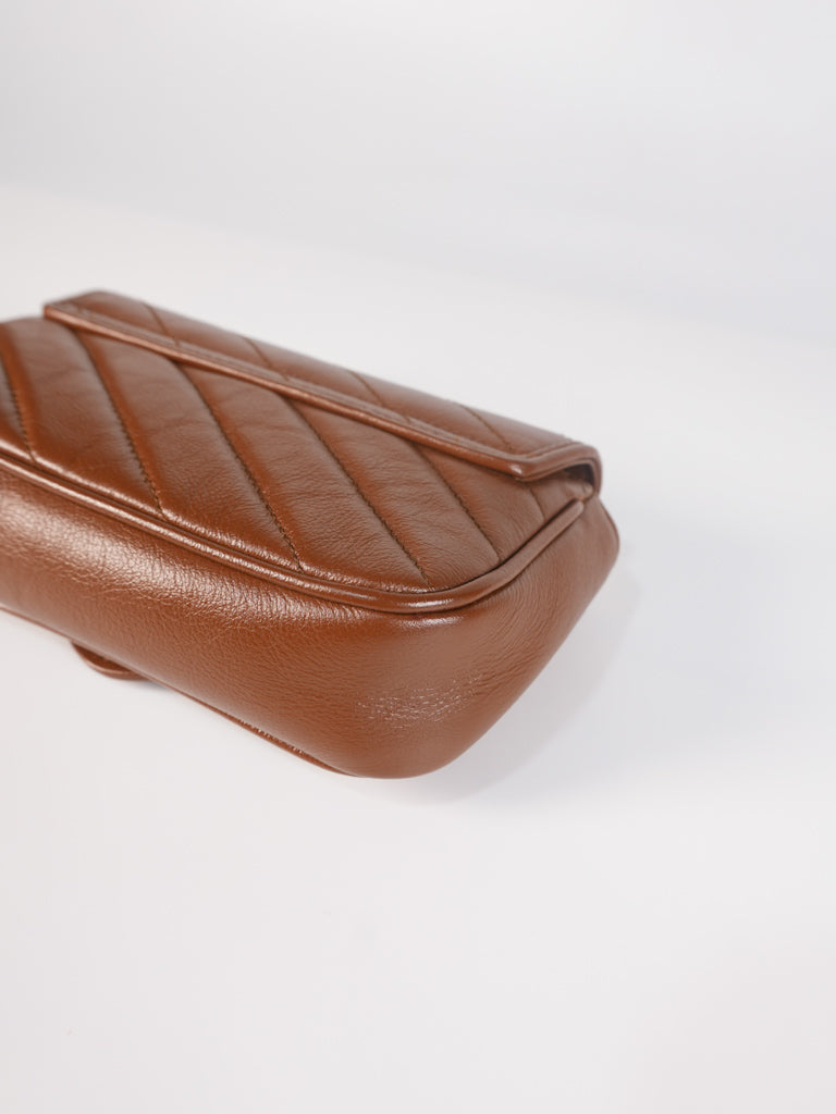 Super Mini Caramel Brown Marmont Chain Strap | Purse Maison Luxury Bags Shop