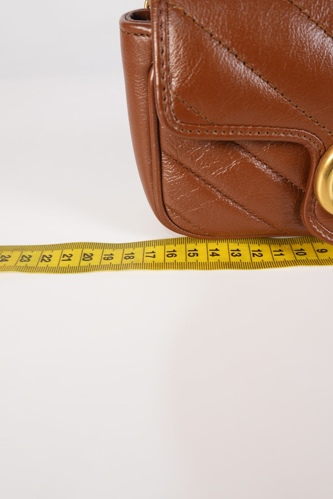 Super Mini Caramel Brown Marmont Chain Strap | Purse Maison Luxury Bags Shop