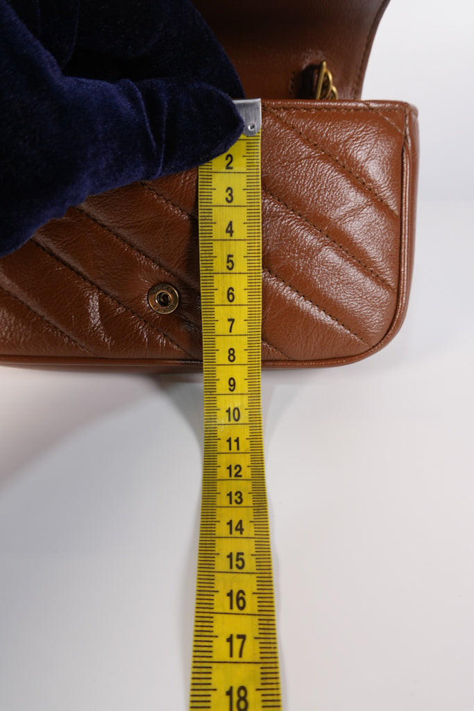 Super Mini Caramel Brown Marmont Chain Strap | Purse Maison Luxury Bags Shop