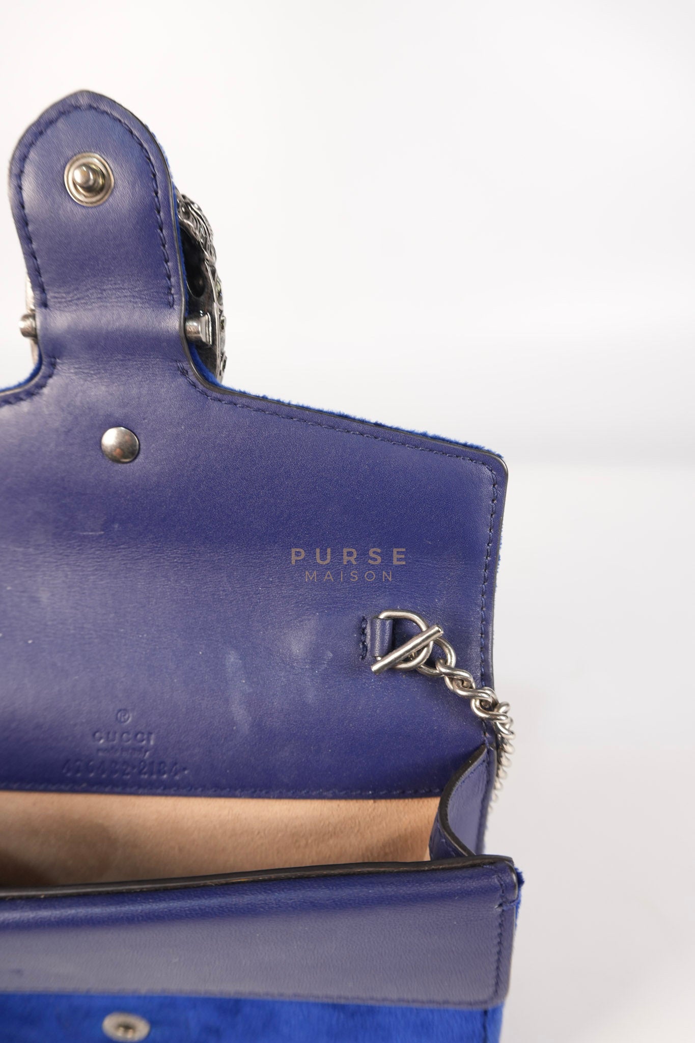 Super Mini Dionysus Blue Velvet Suede Leather Chain Bag | Purse Maison Luxury Bags Shop