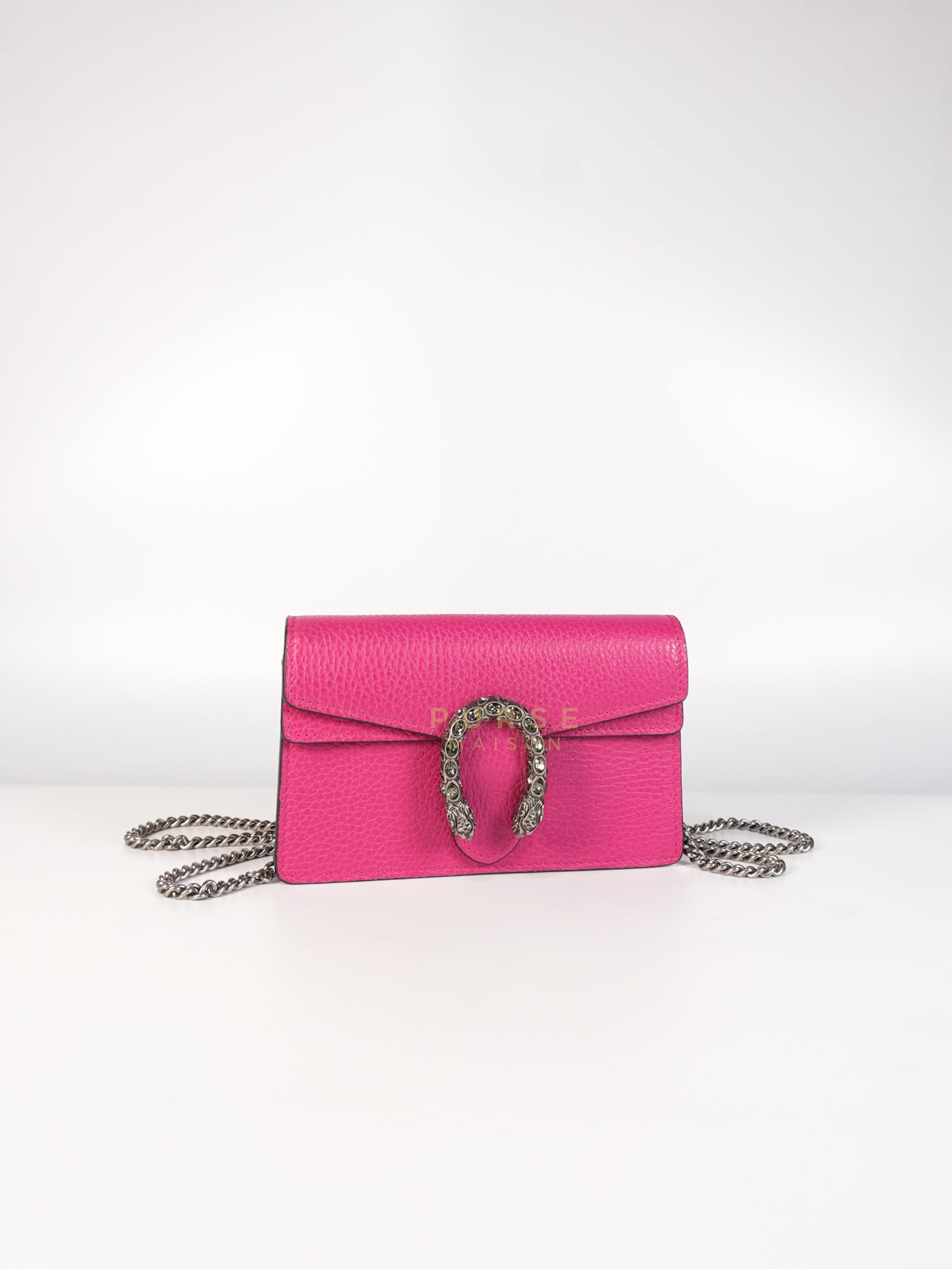 Super Mini Dionysus in Pink Grained Calfskin Leather Chain Bag | Purse Maison Luxury Bags Shop