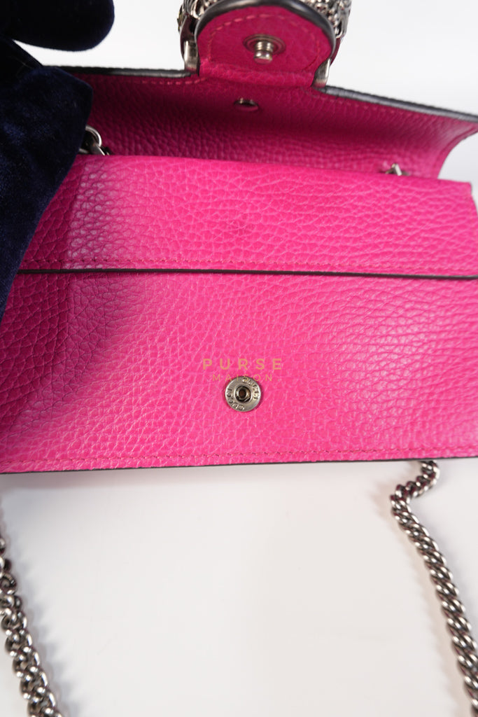 Super Mini Dionysus in Pink Grained Calfskin Leather Chain Bag | Purse Maison Luxury Bags Shop