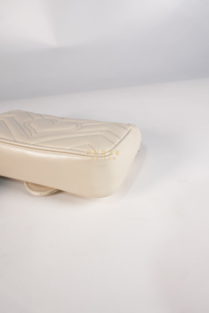 Super Mini White Marmont Chain Bag | Purse Maison Luxury Bags Shop